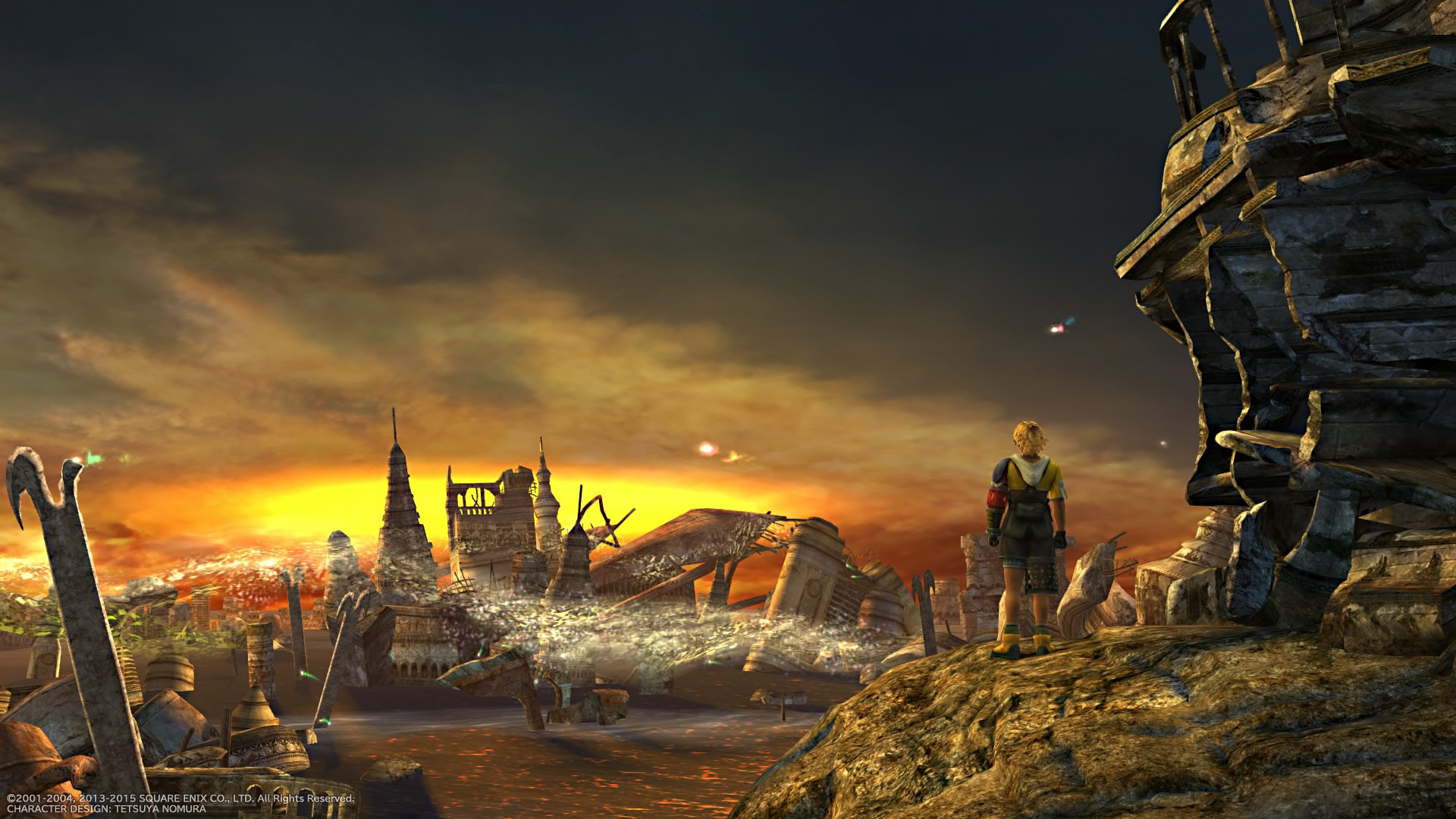 Tidus, Final Fantasy X, Zanarkand, Tramonto, Full HD, sfondo Windows 11