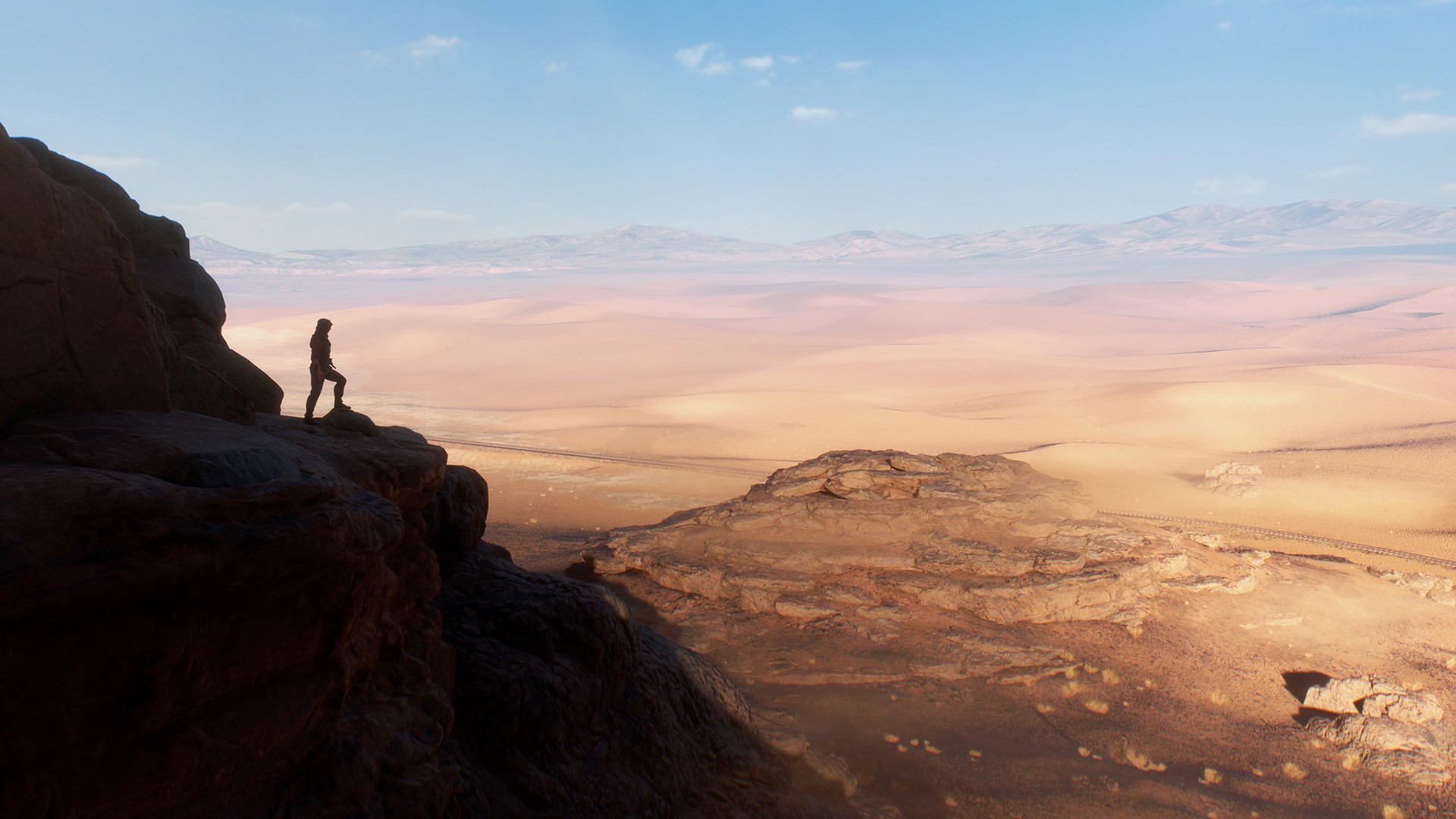 Battlefield 1, Deserto, Vista panoramica, Silhouette, Full HD 1080p, sfondo desktop
