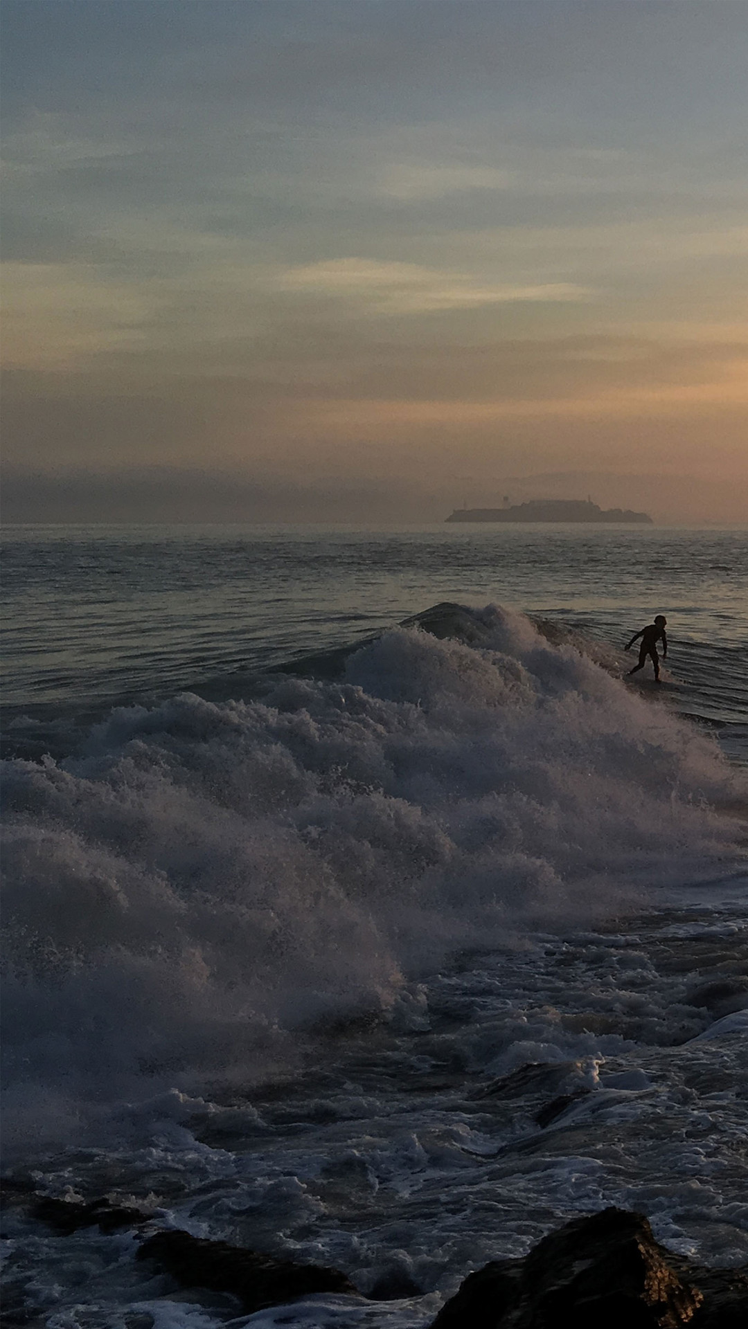Surfista, Onde, Mare, Tramonto, wallpaper iPhone 5