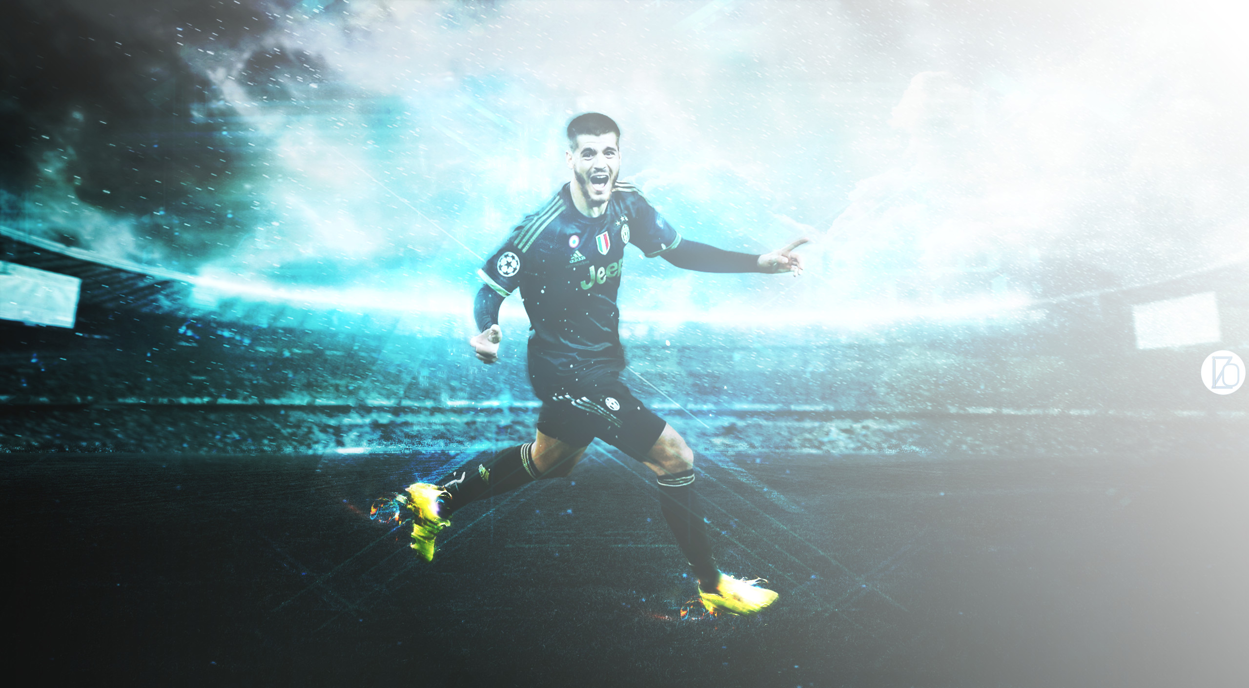 Juventus, Esultanza, Arte digitale, Full HD, sfondo per PC