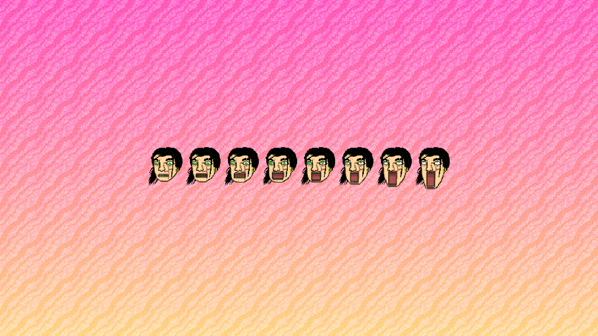 Hotline Miami, Pixel art, Volti, Sfondo rosa, Full HD, wallpaper desktop