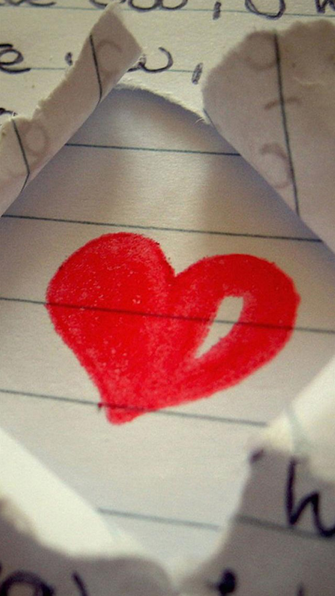 Cuore rosso, Carta, Disegno, Full HD, schermata di blocco del cellulare
