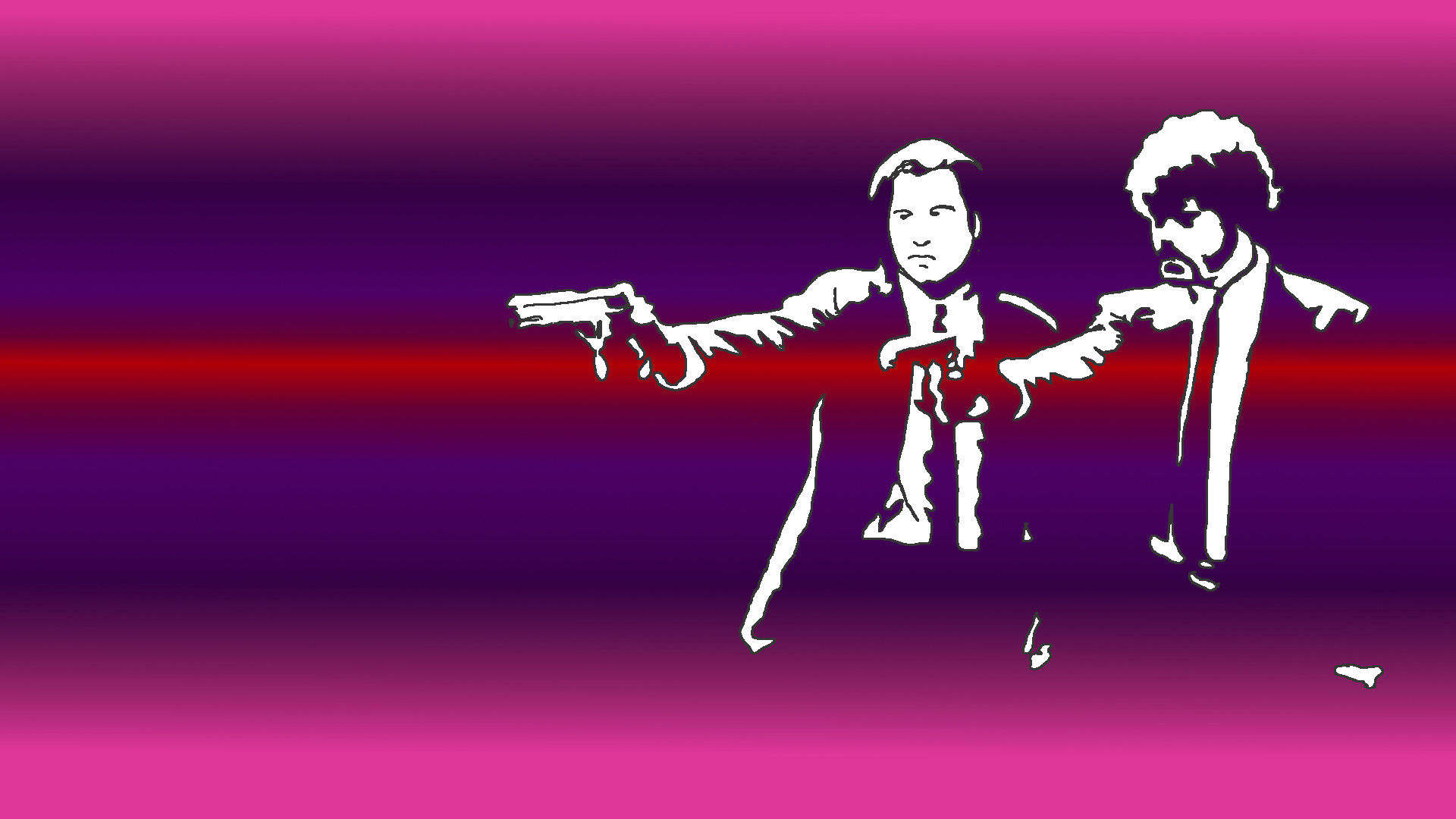 Pulp Fiction, Silhouette, Viola, 1920x1080, immagine di sfondo