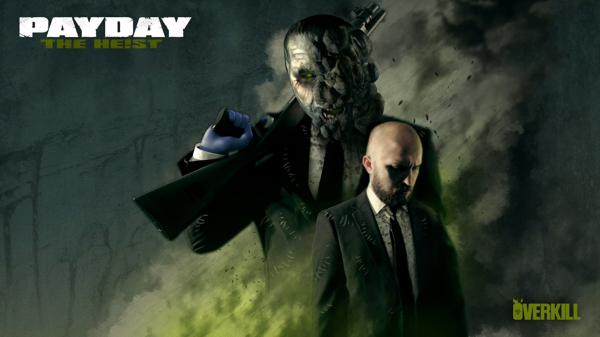 Payday: The Heist, Overkill, Maschera, Verde, Full HD 1080p, sfondo desktop