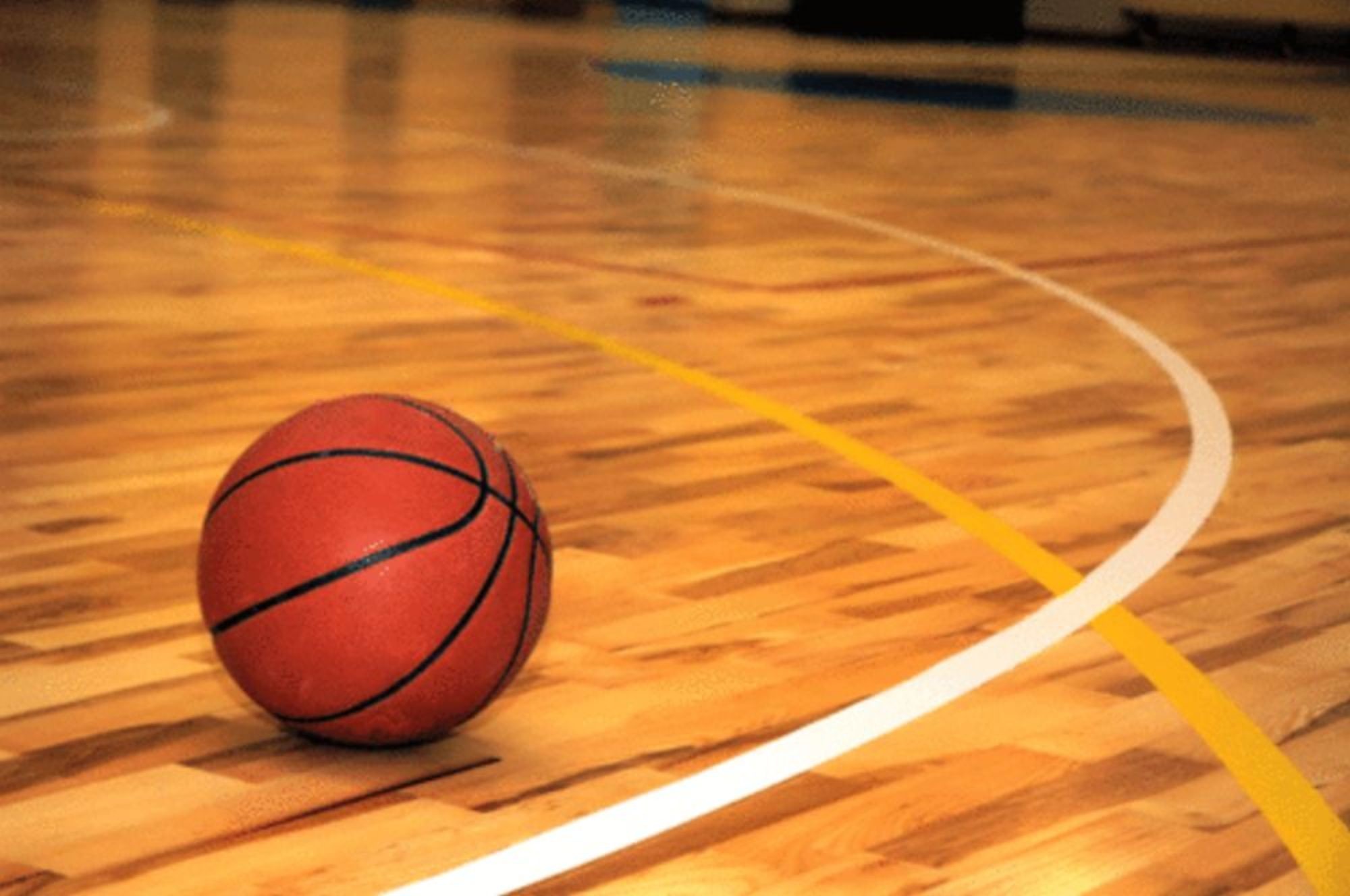 Pallone da basket, Parquet, Linee del campo, Full HD, sfondo per portatile