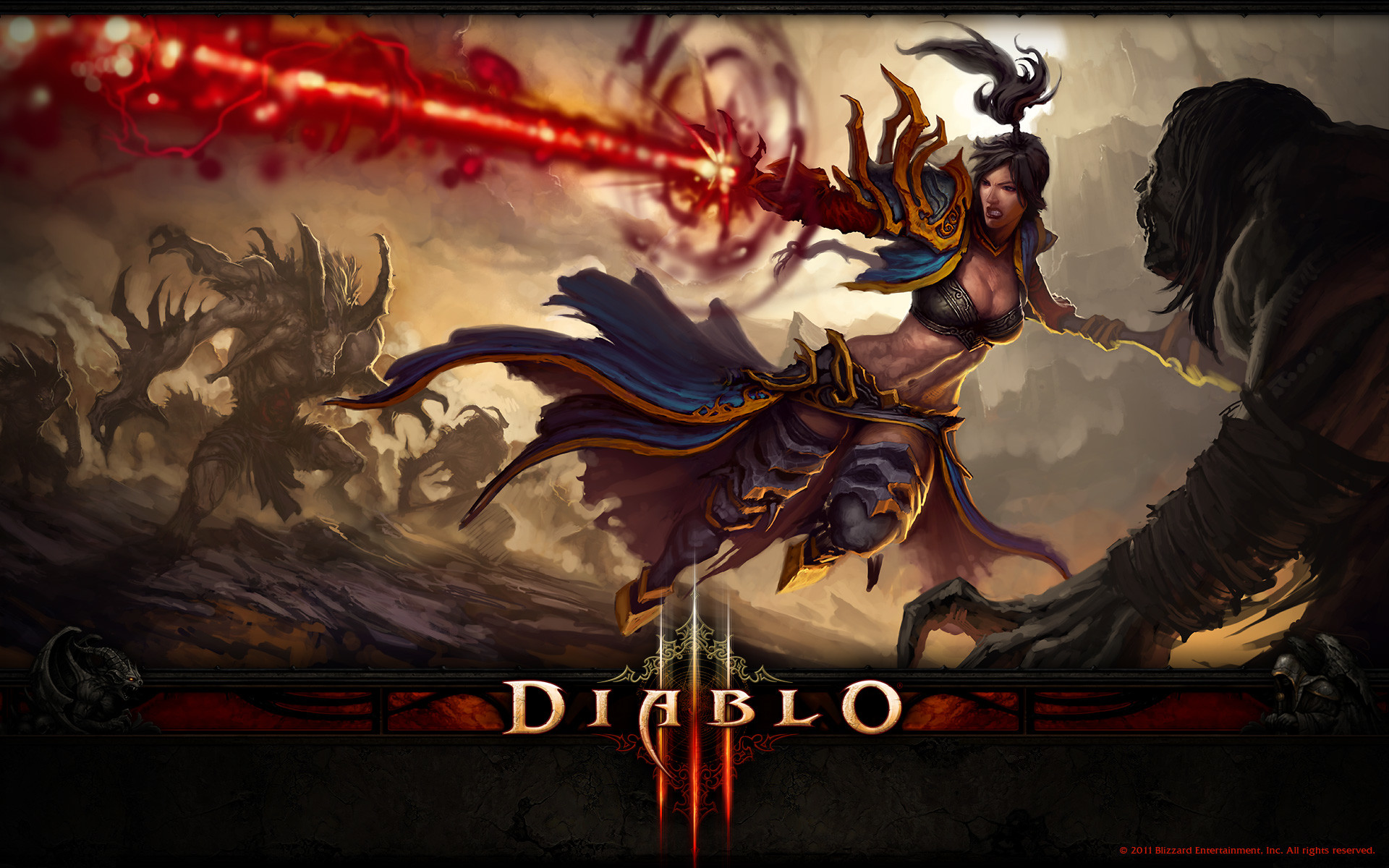 Maga, Diablo III, Raggio magico, Logo, 1920x1200, sfondo per PC