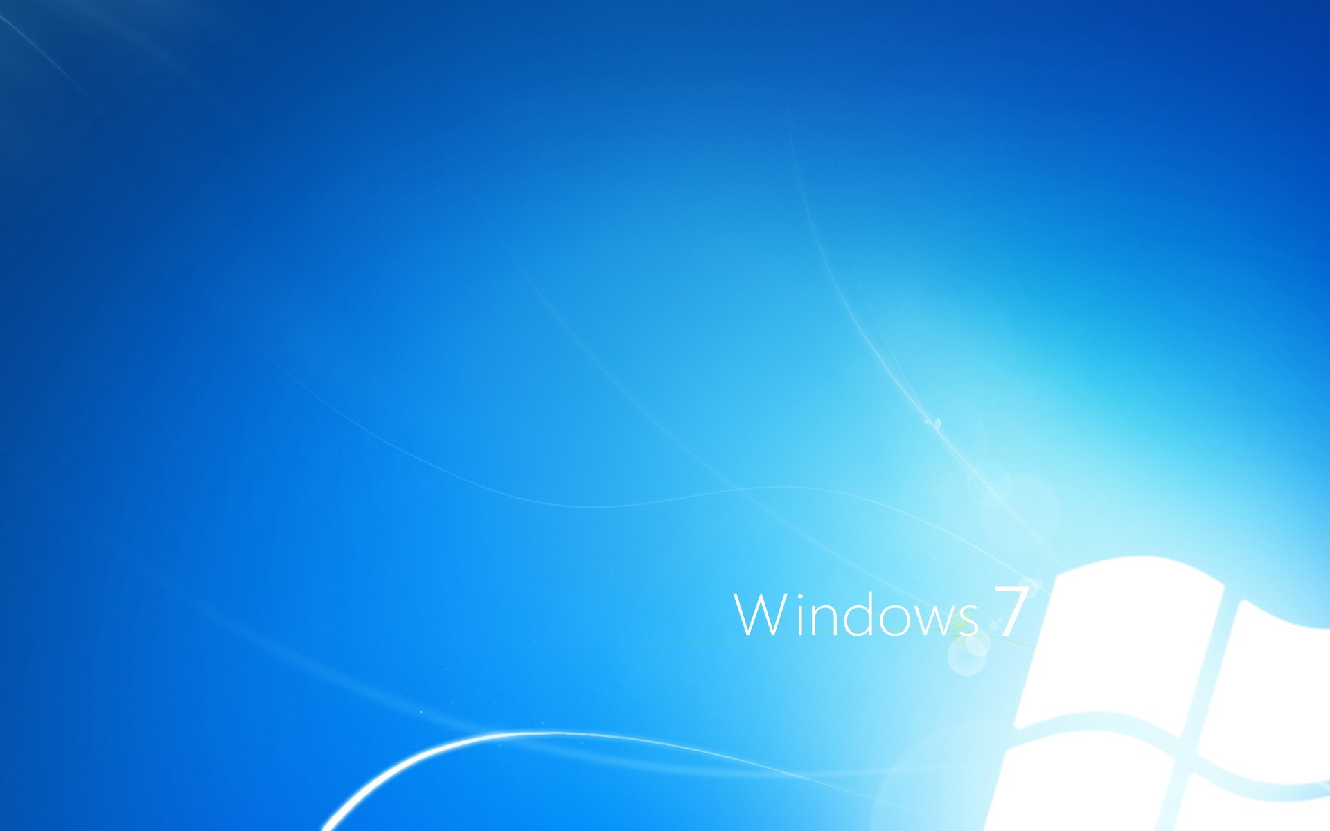 Windows 7, Logo Windows, Azzurro, Blu, Sfumatura, Full HD, sfondo desktop