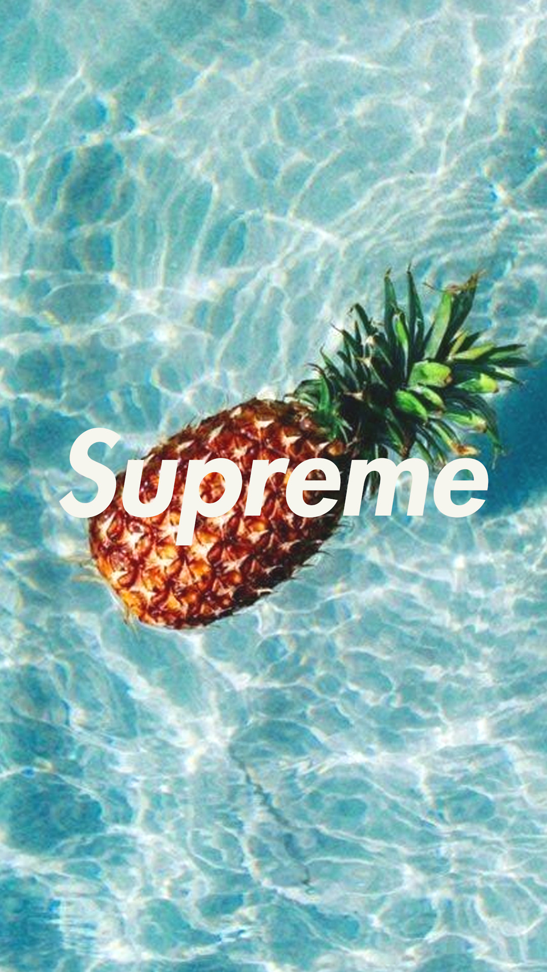 Logo Supreme, Ananas, Acqua, Full HD, sfondo per smartphone