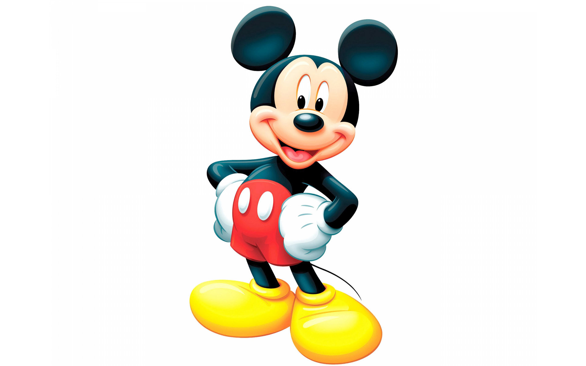 Topolino, Sfondo bianco, 16:10 Full HD, wallpaper widescreen