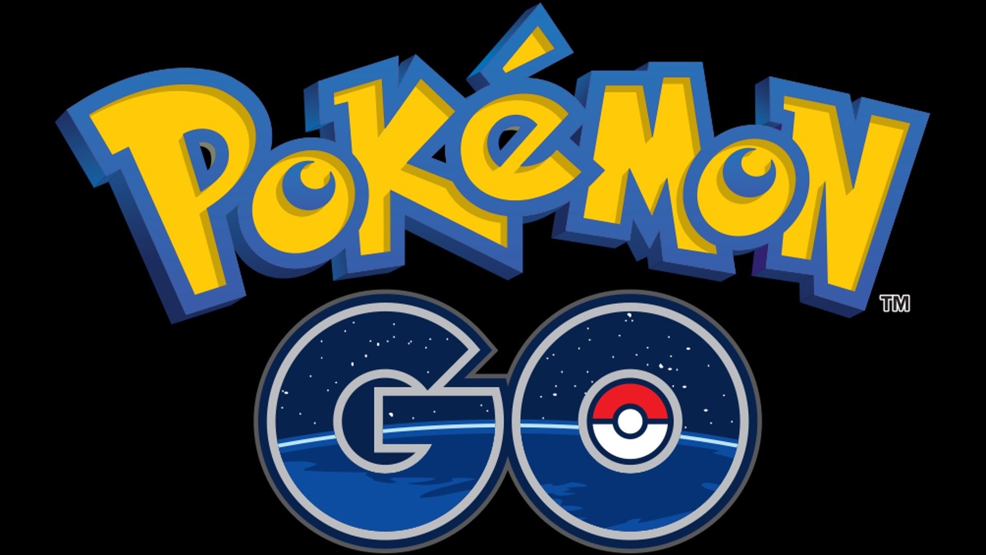 Pokémon GO, Logo, Sfondo nero, Full HD, wallpaper per PC