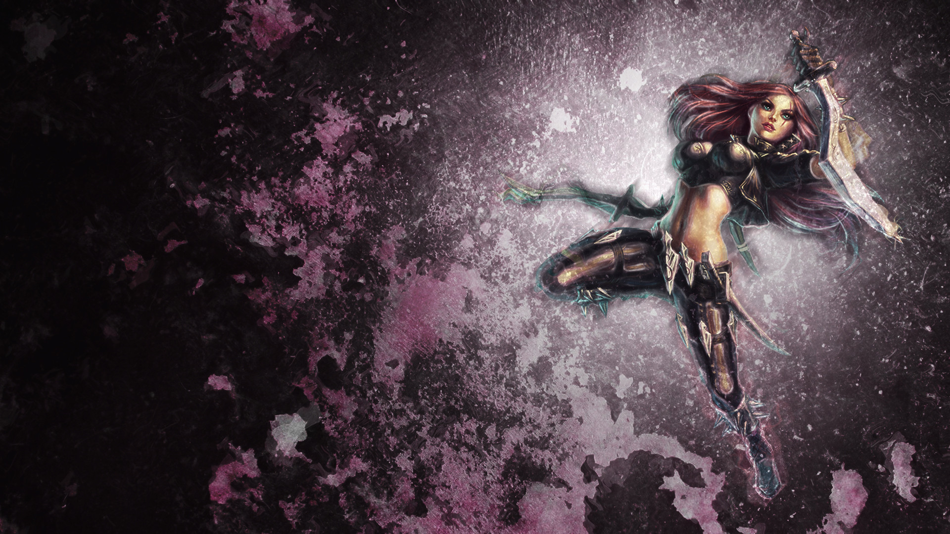Katarina, League of Legends, Lame, Schizzi, 1920x1080, sfondo per PC