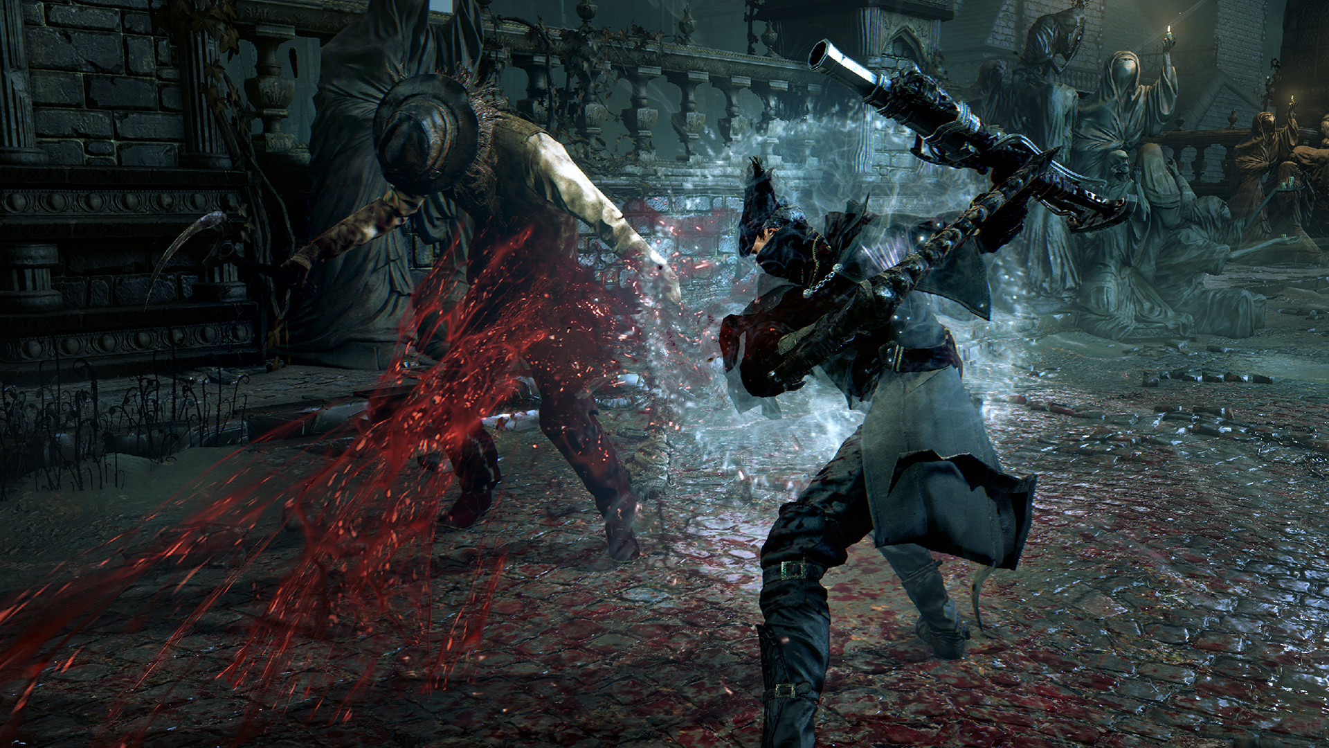Bloodborne, Cacciatore, Combattimento, Videogioco, Full HD, wallpaper per PC