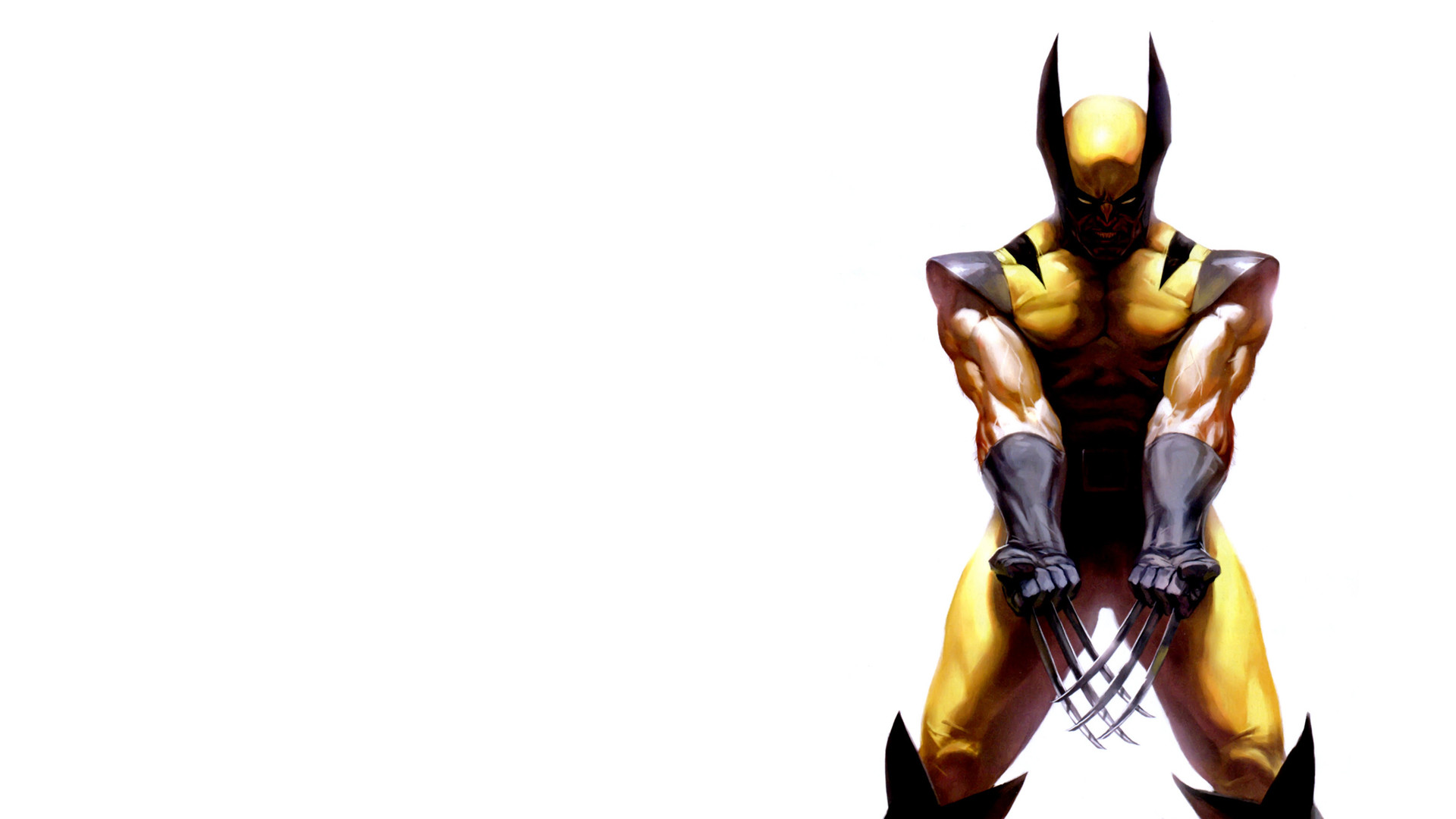 Wolverine, Marvel Comics, X-Men, Sfondo bianco, Full HD, wallpaper per computer