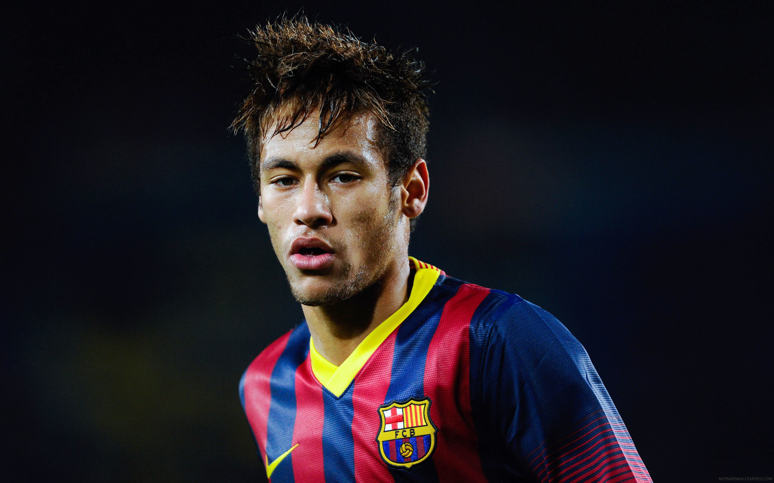 Neymar, FC Barcelona, Sfondo scuro, Ritratto, 2K, wallpaper per computer