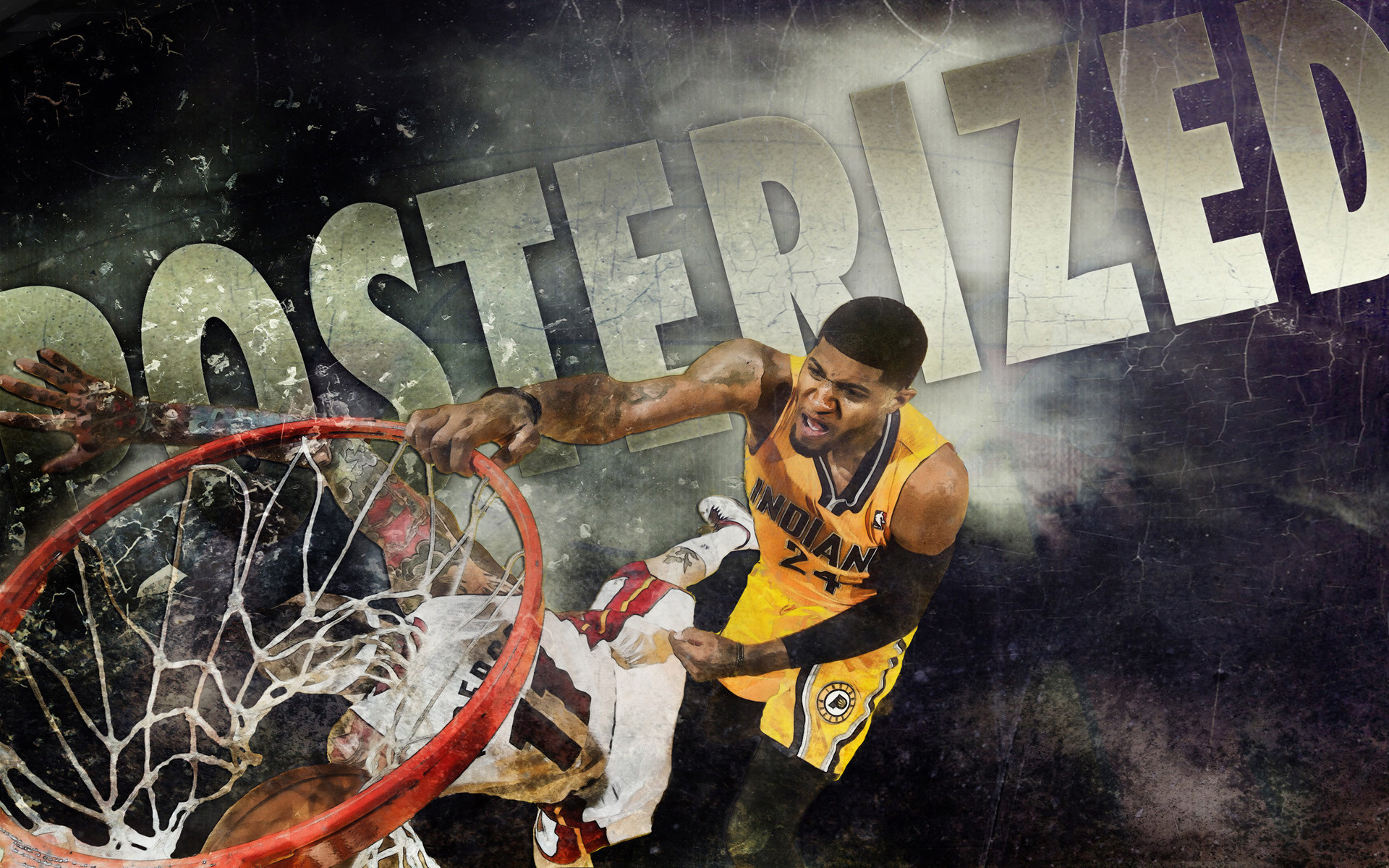 Paul George, Indiana Pacers, Posterized, Schiacciata, 1920x1200, sfondo MacBook Pro