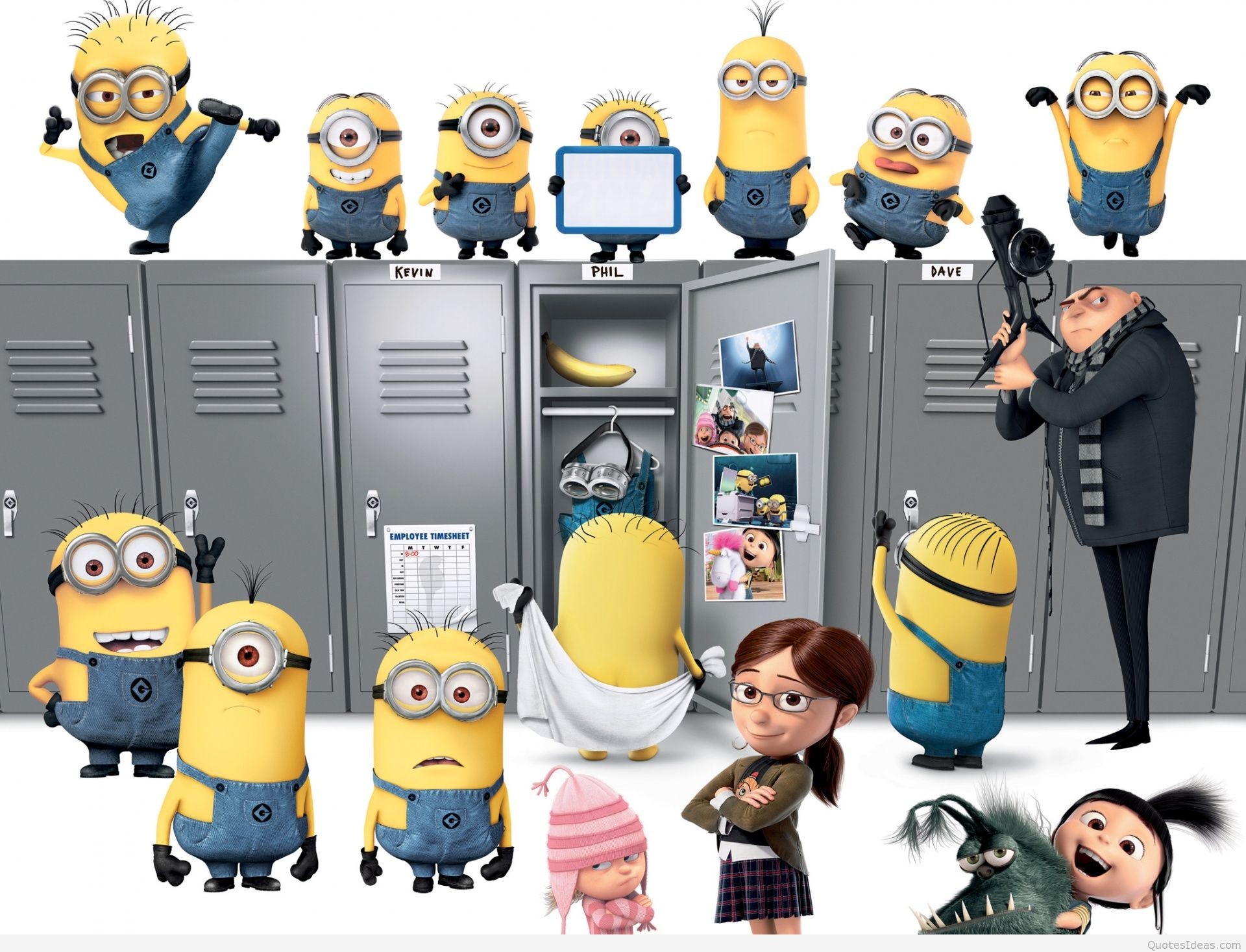 Cattivissimo me 2, Minion, Gru, Margo, Agnes, Edith, sfondo per Android