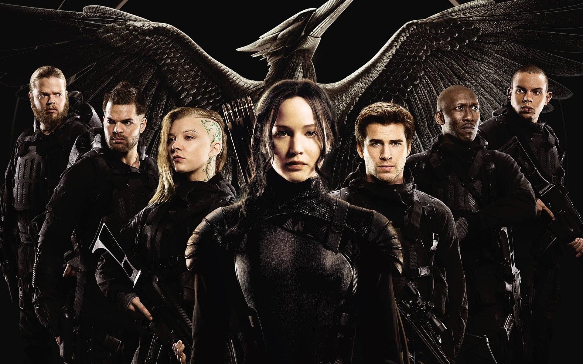 Hunger Games: Il canto della rivolta, Jennifer Lawrence, Liam Hemsworth, Josh Hutcherson, Cast, sfondo per PC