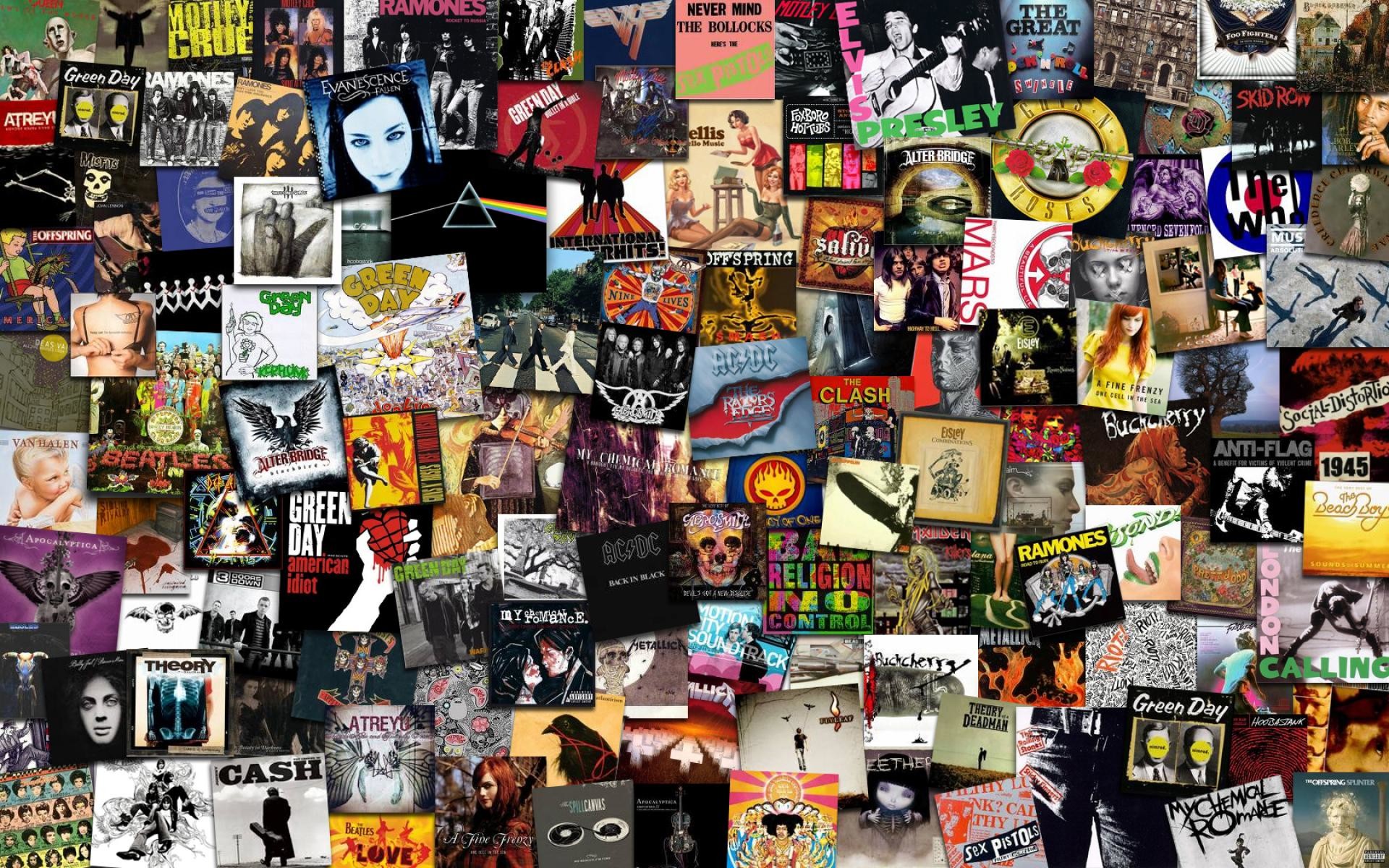 Copertine di album, Collage, Rock, 1920x1200, sfondo per PC