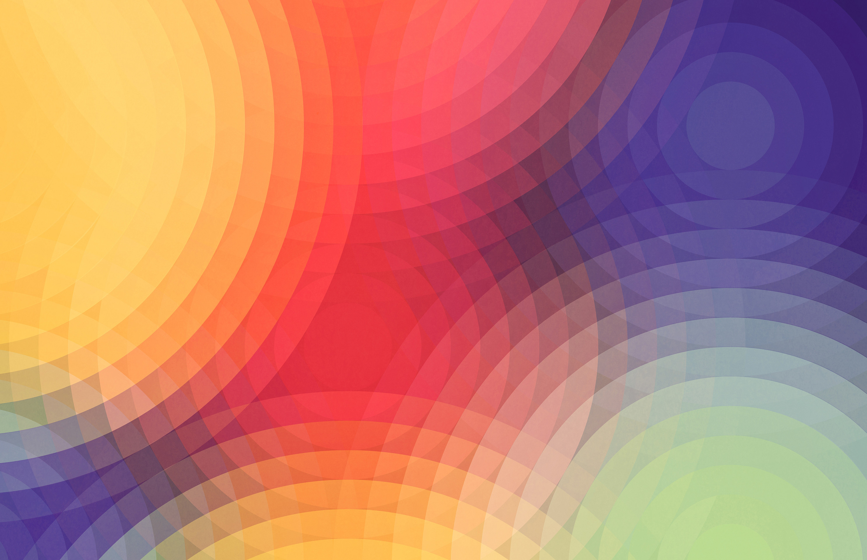 Cerchi, Colori vivaci, Astratto, Arcobaleno, 2K, sfondo desktop