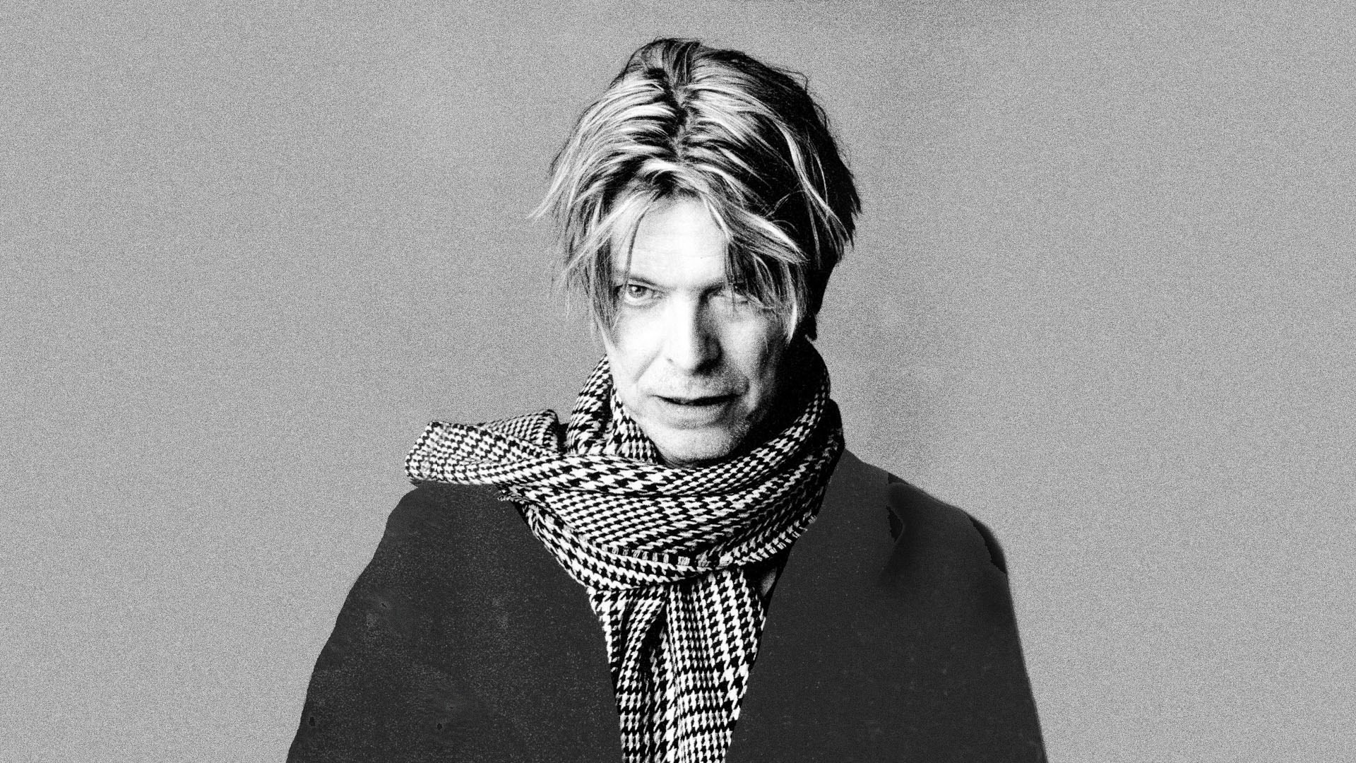 David Bowie, Sciarpa, Bianco e nero, Ritratto, 1920x1080, immagine di sfondo
