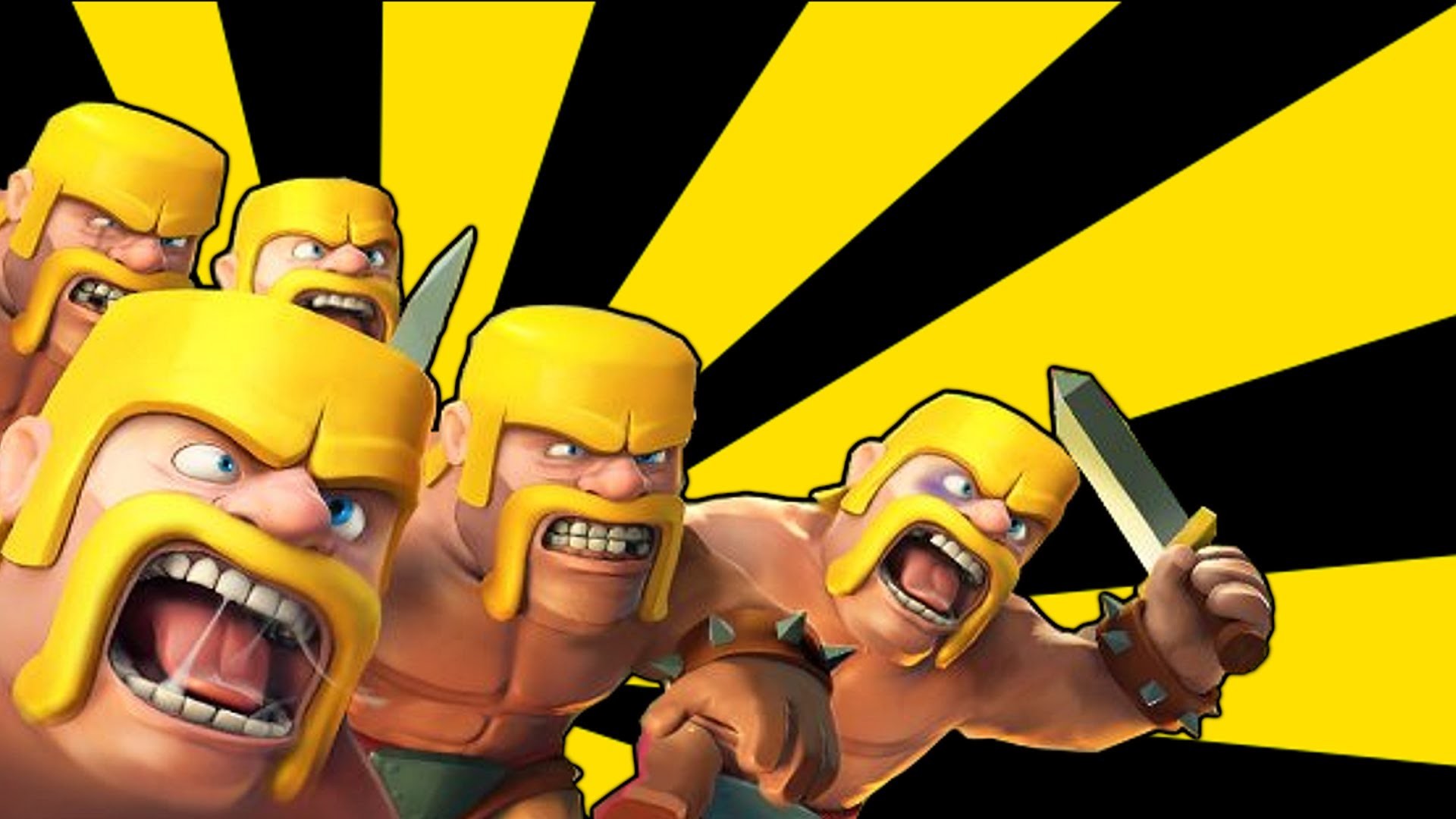 Barbaro, Clash of Clans, Urlo, Raggi gialli, Full HD 1080p, sfondo desktop