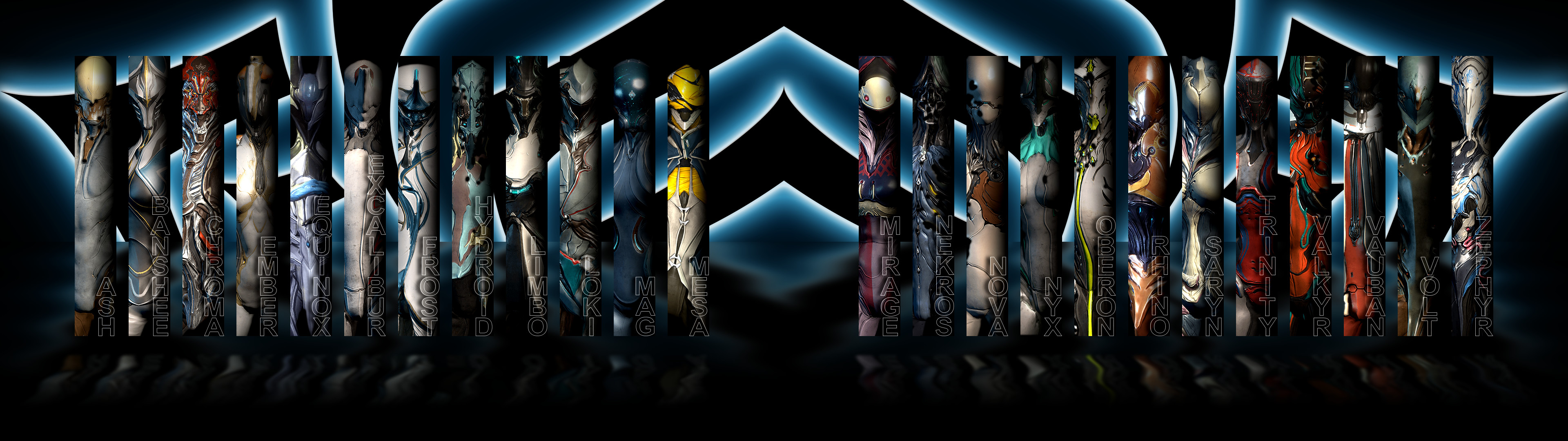 Warframe, Collage, Gruppo di Warframe, Banner, 3840x1080, sfondo per PC