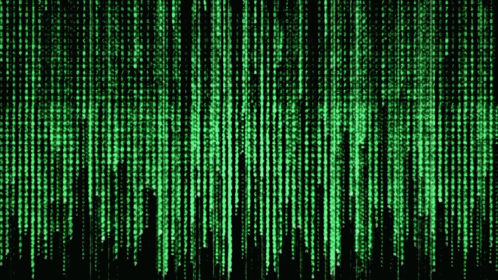 Matrix, Pioggia di codice, Verde, 16:9 Full HD, sfondo widescreen