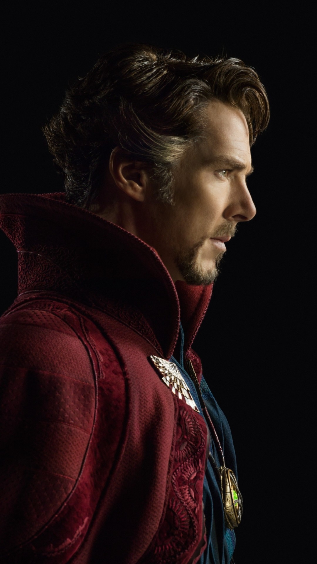 Doctor Strange, Benedict Cumberbatch, Profilo, Sfondo nero, 1080x1920, schermata di blocco iPhone