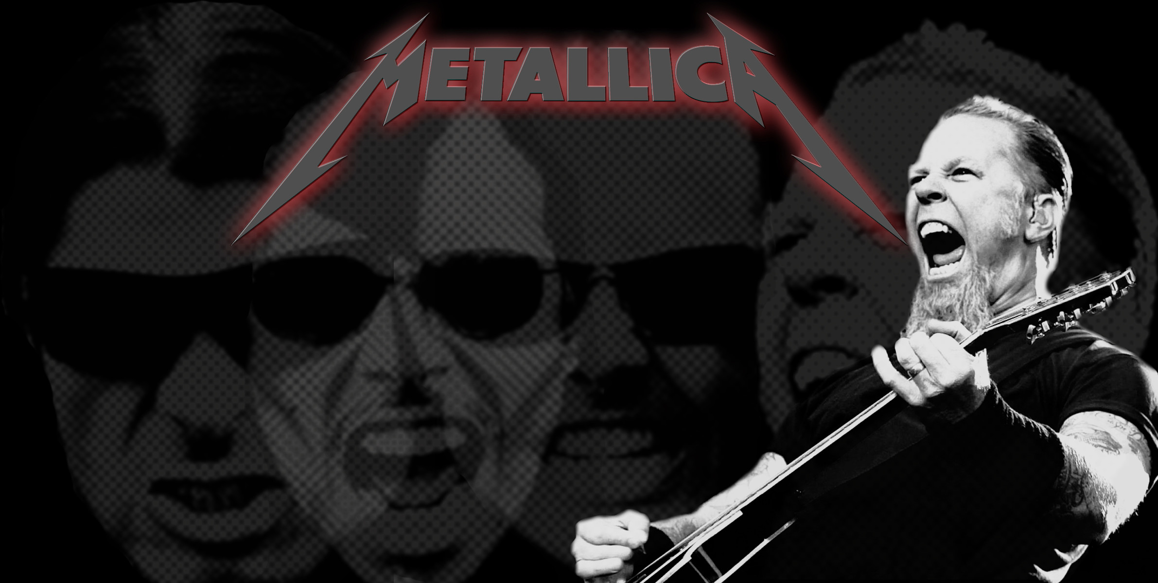 James Hetfield, Metallica, Chitarra, Logo, Full HD, sfondo per PC