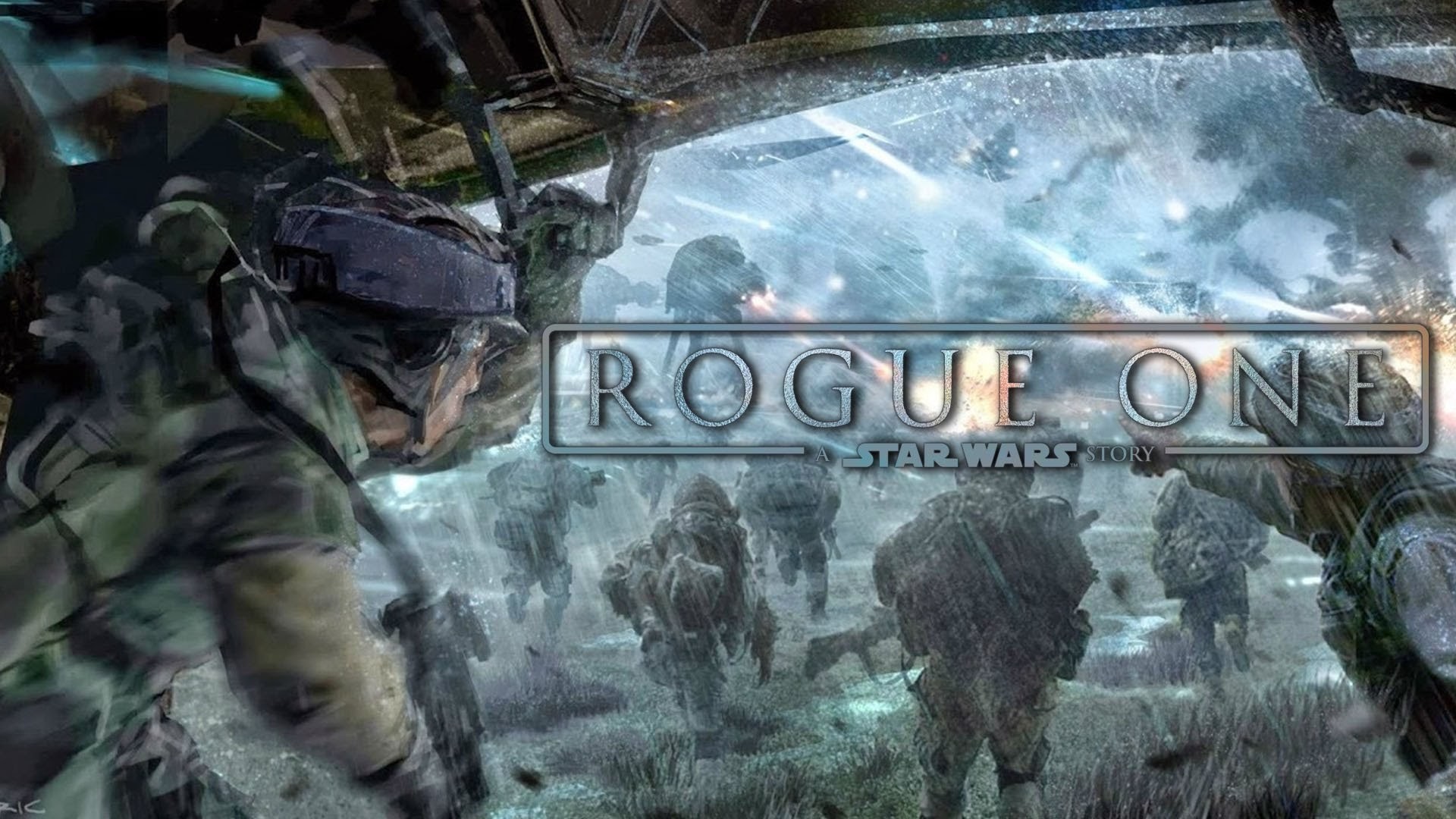 Rogue One: A Star Wars Story, Soldati ribelli, Battaglia di Scarif, Logo, sfondo desktop 1920x1080