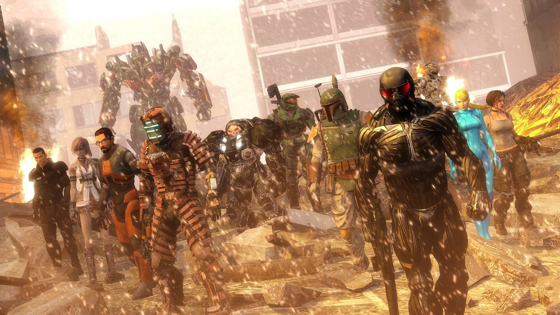 Eroi dei videogiochi, Gordon Freeman, Isaac Clarke, Samus Aran, Crossover, sfondo Full HD per computer