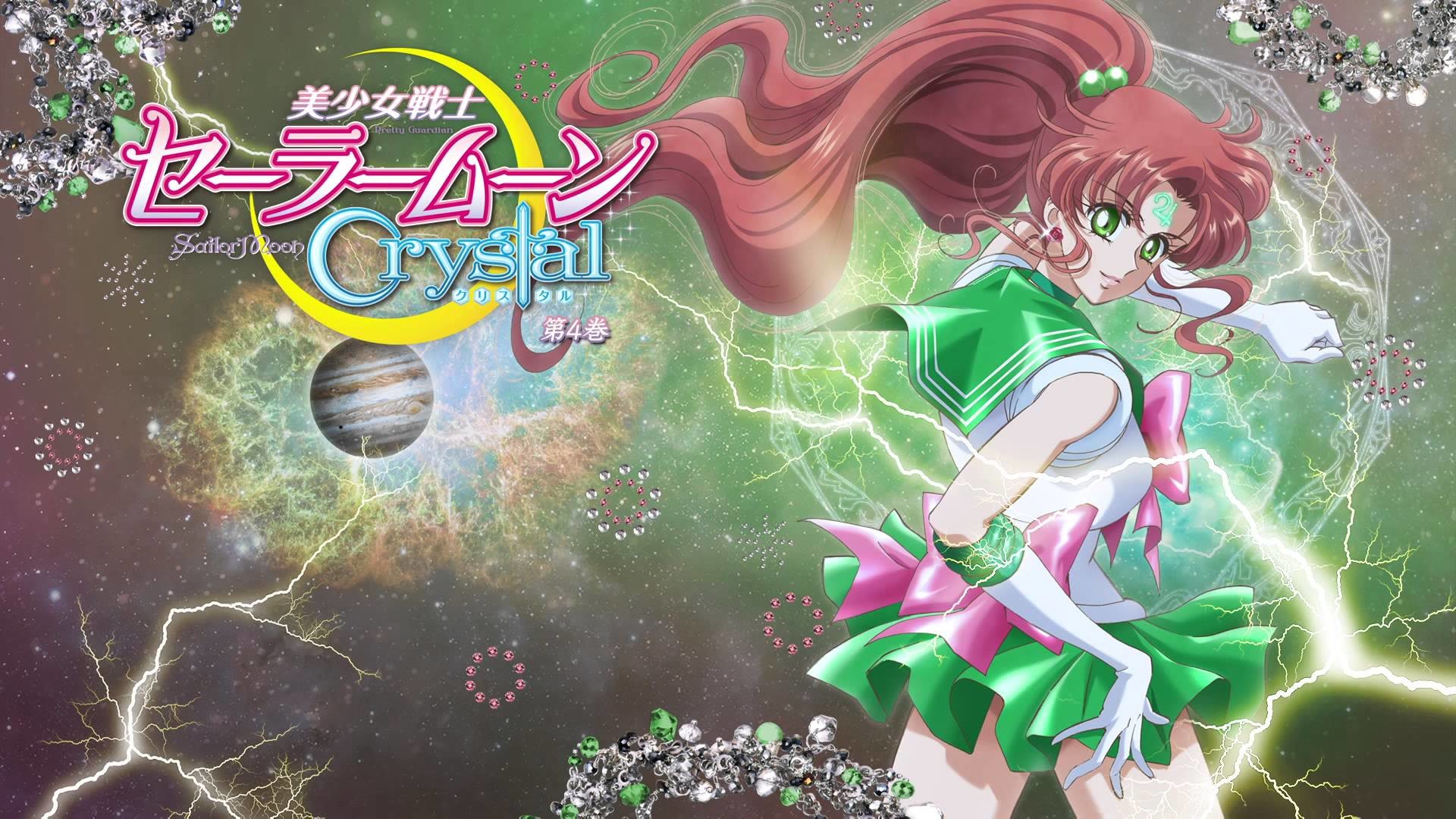 Sailor Jupiter, Sailor Moon Crystal, Logo, Fulmini, Full HD, sfondo Windows 11