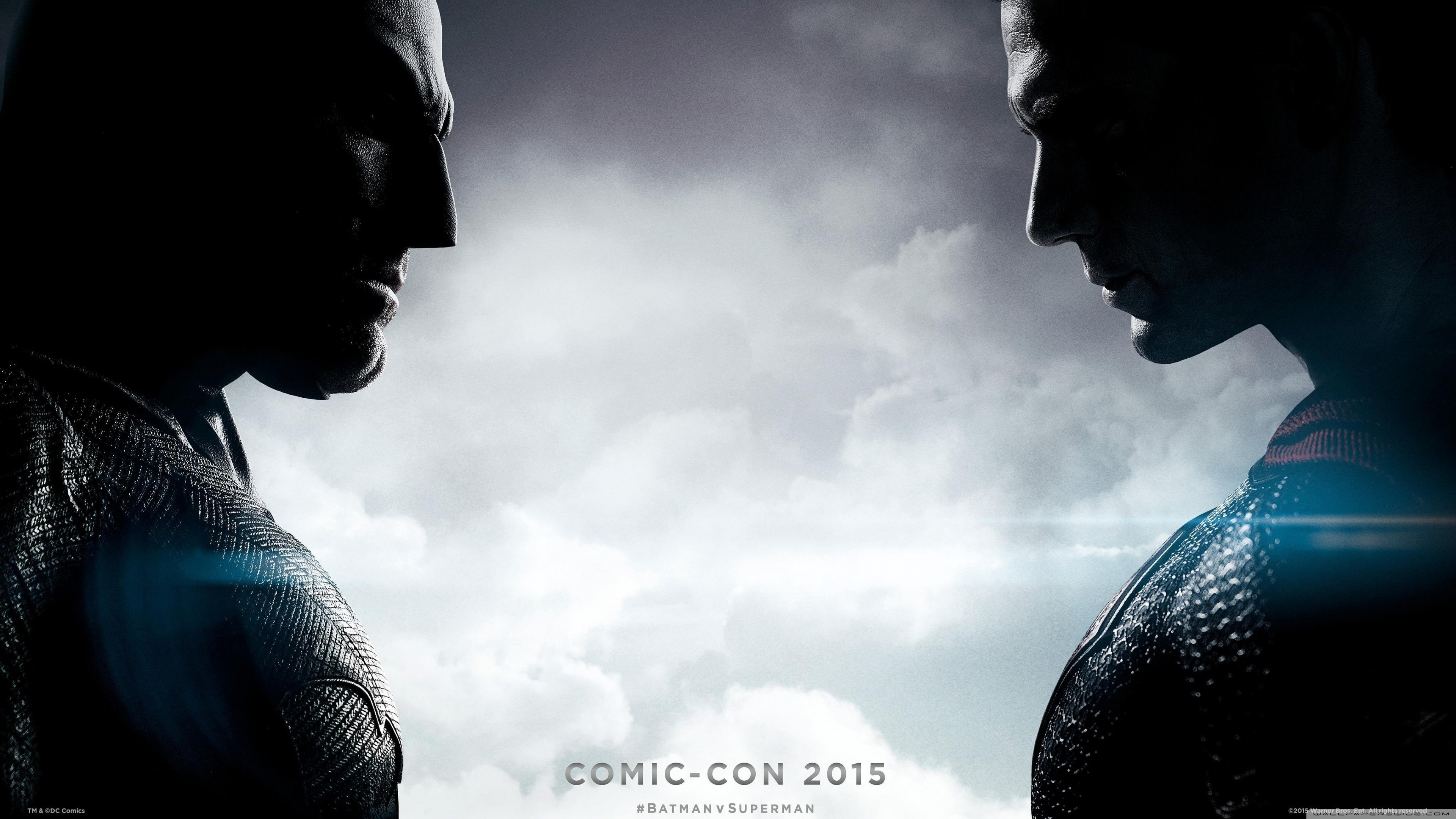 Batman, Superman, Silhouette, Comic-Con 2015, 4K, sfondo Windows 11