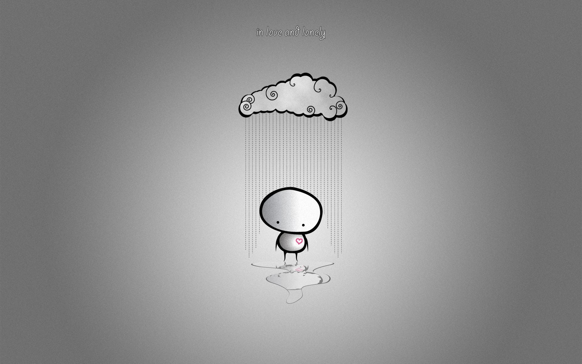 Minimalismo, Nuvola, Pioggia, Personaggio, 1920x1200, immagine di sfondo