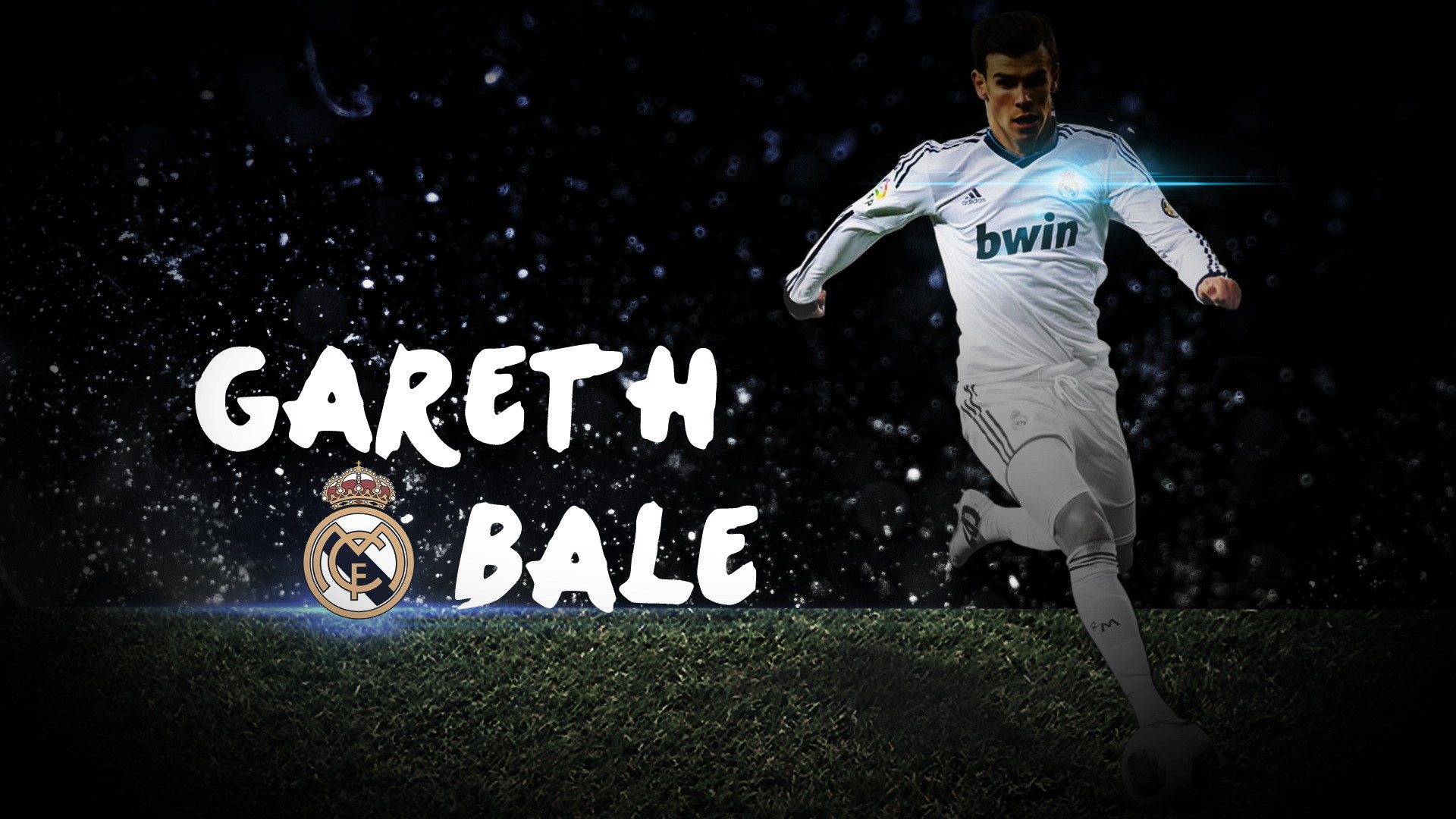 Gareth Bale, Real Madrid, Calciatore, Sfondo nero, Full HD, wallpaper per computer