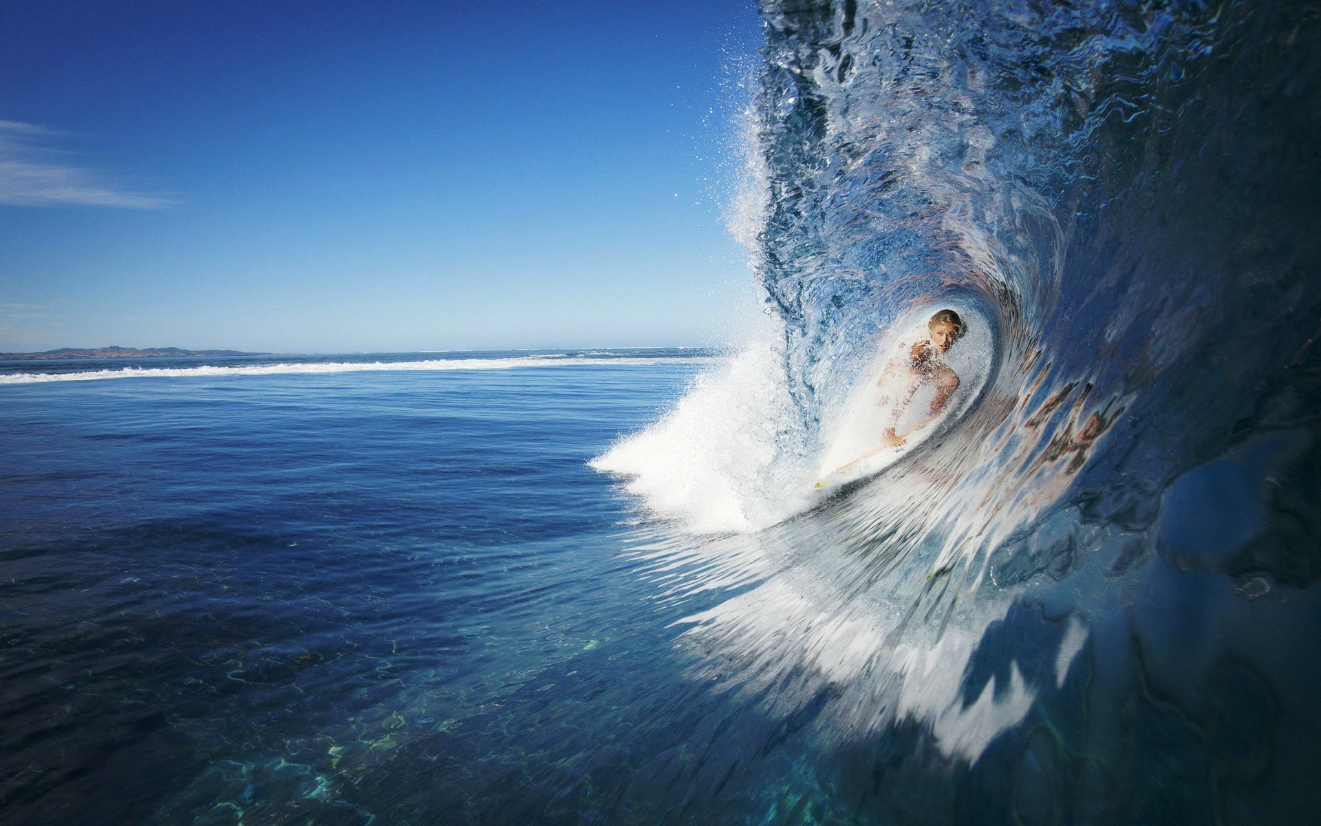 Surfista, Onda, Tubo, Oceano, Full HD, sfondo per portatile