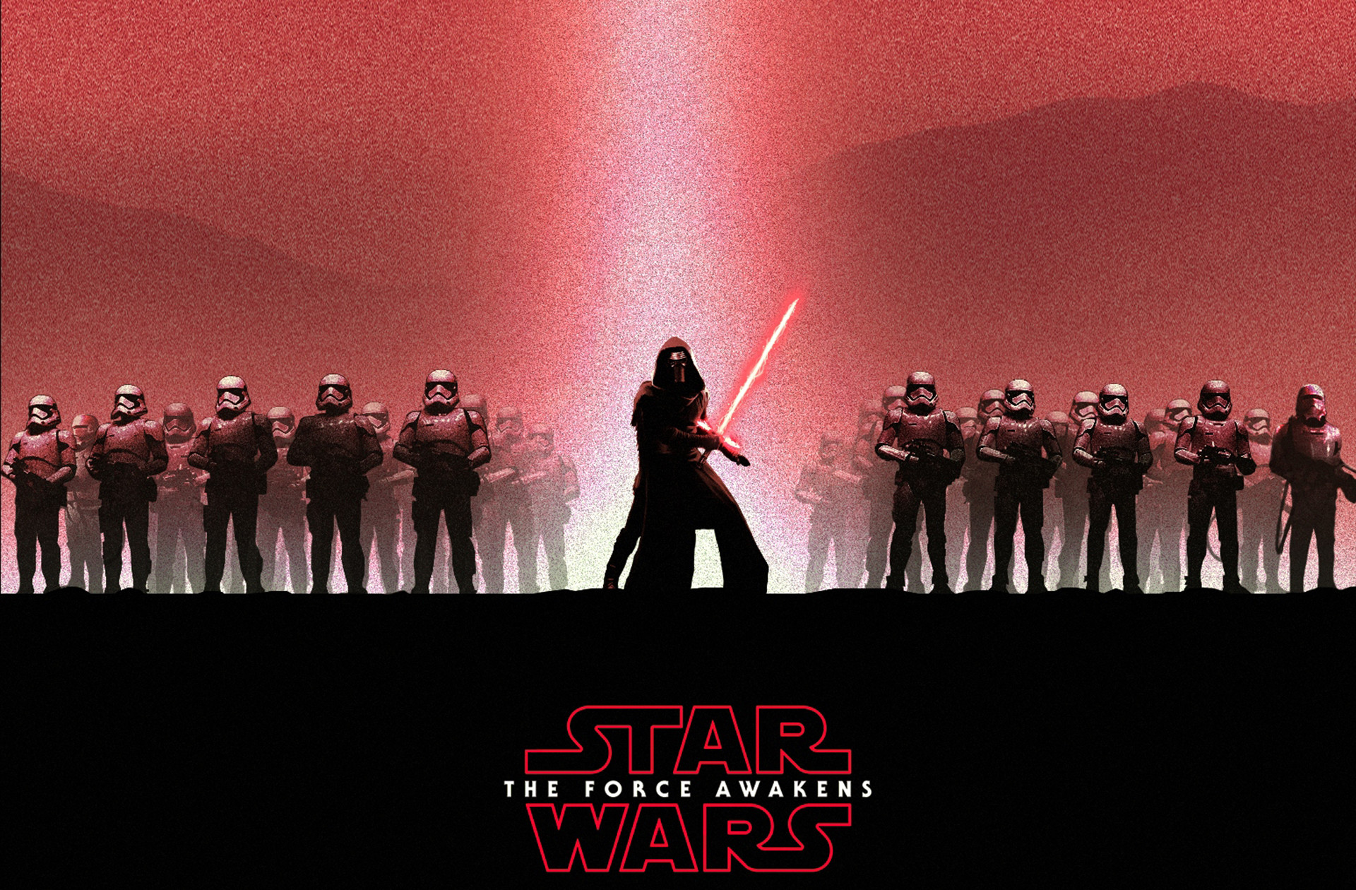 Kylo Ren, Stormtrooper del Primo Ordine, Star Wars: Il risveglio della Forza, Rosso, wallpaper Full HD