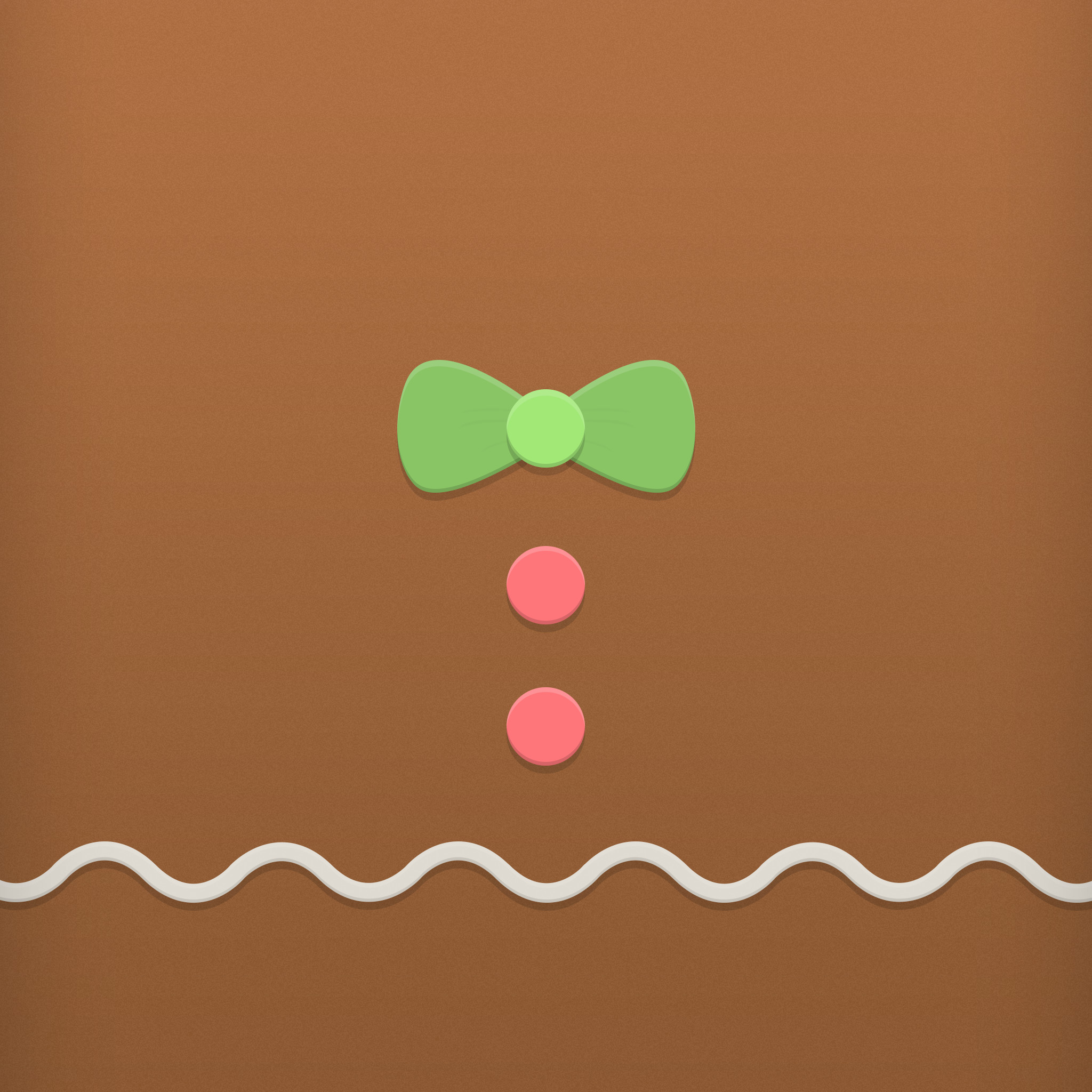 Omino di pan di zenzero, Minimalismo, Marrone, Papillon, Full HD, sfondo per iPad e tablet