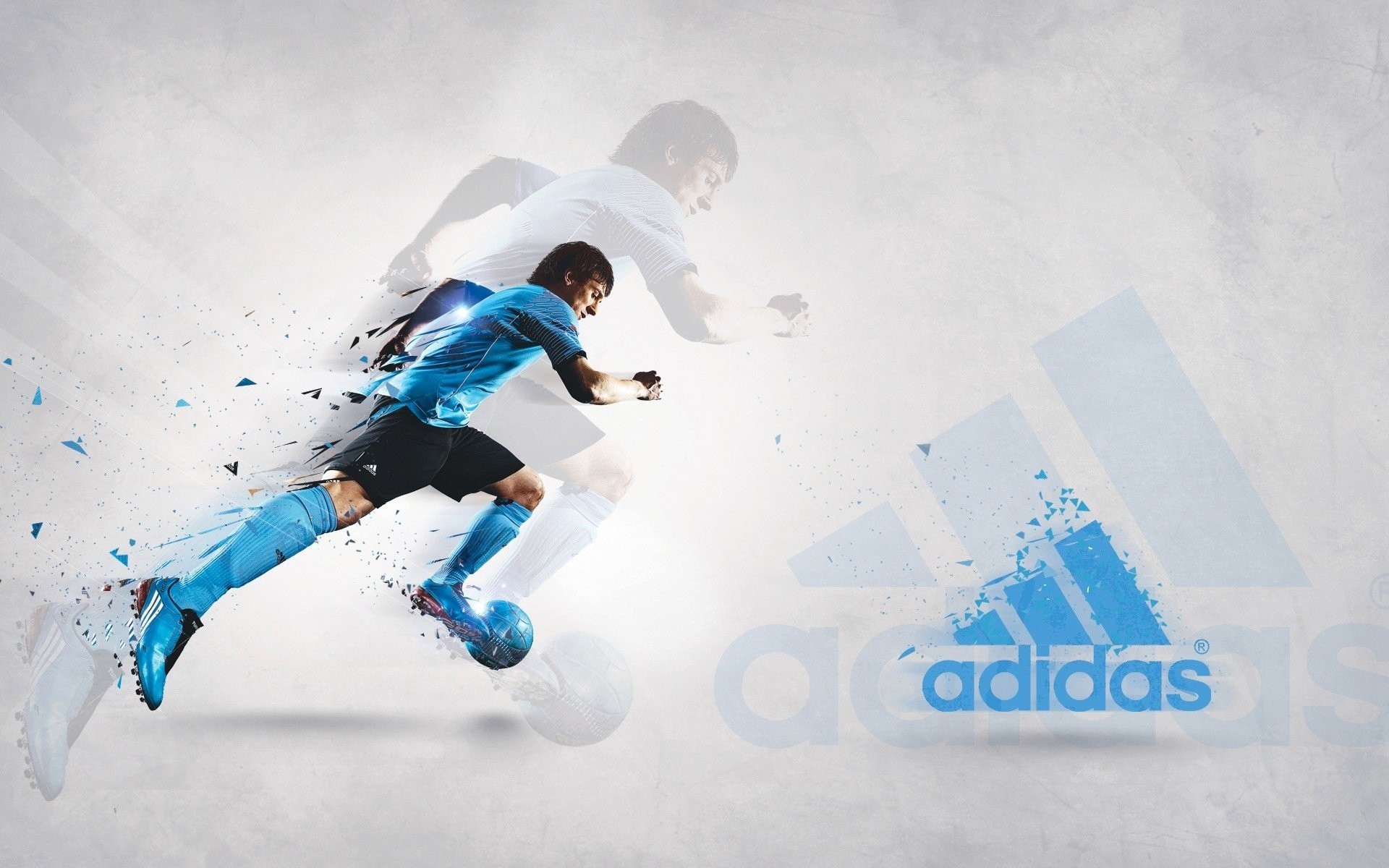 Adidas, Calciatore, Calcio, Azzurro, 16:10 Full HD, sfondo widescreen