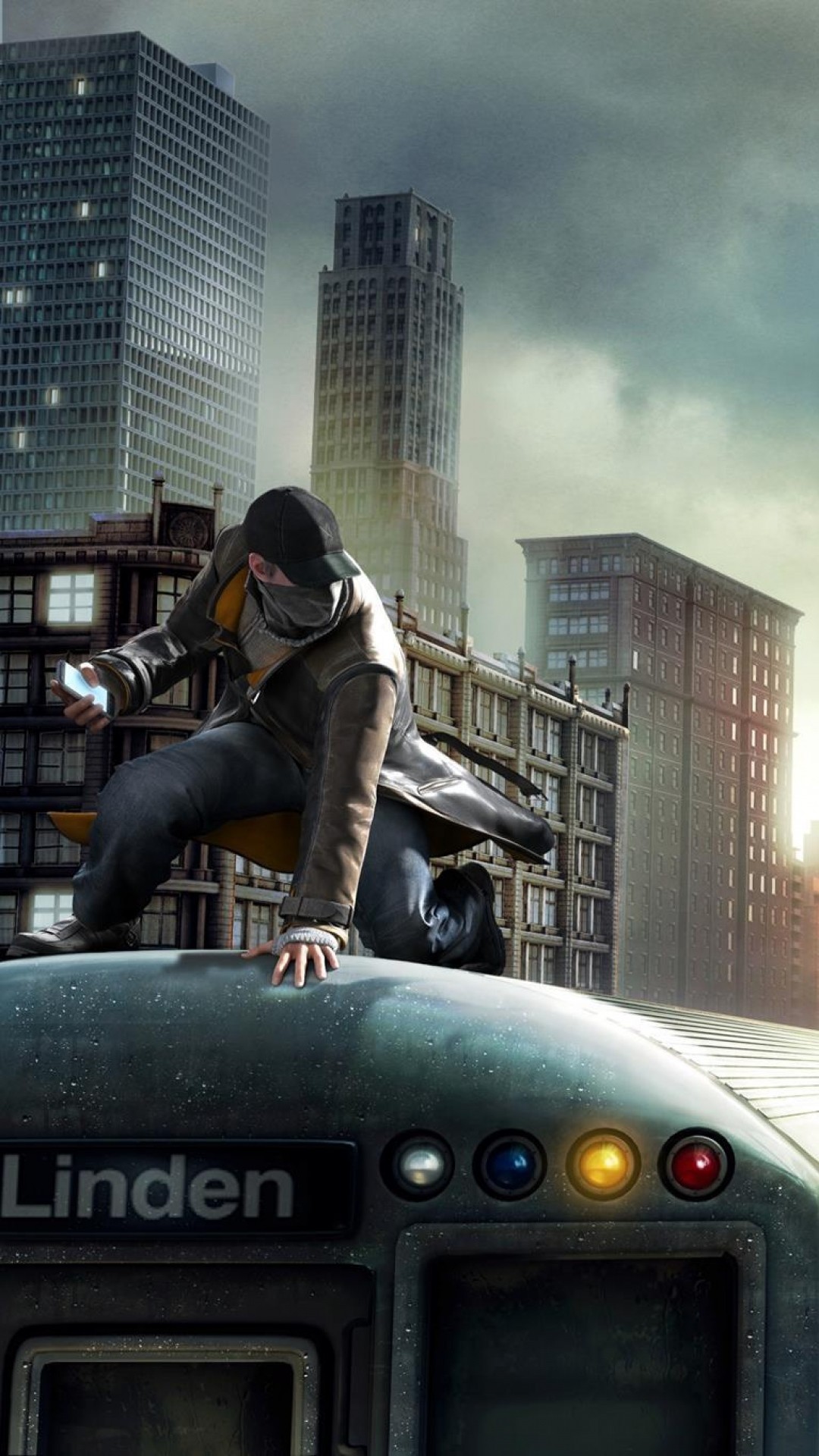Aiden Pearce, Watch Dogs, Treno, Grattacieli, Full HD, schermata di blocco del cellulare