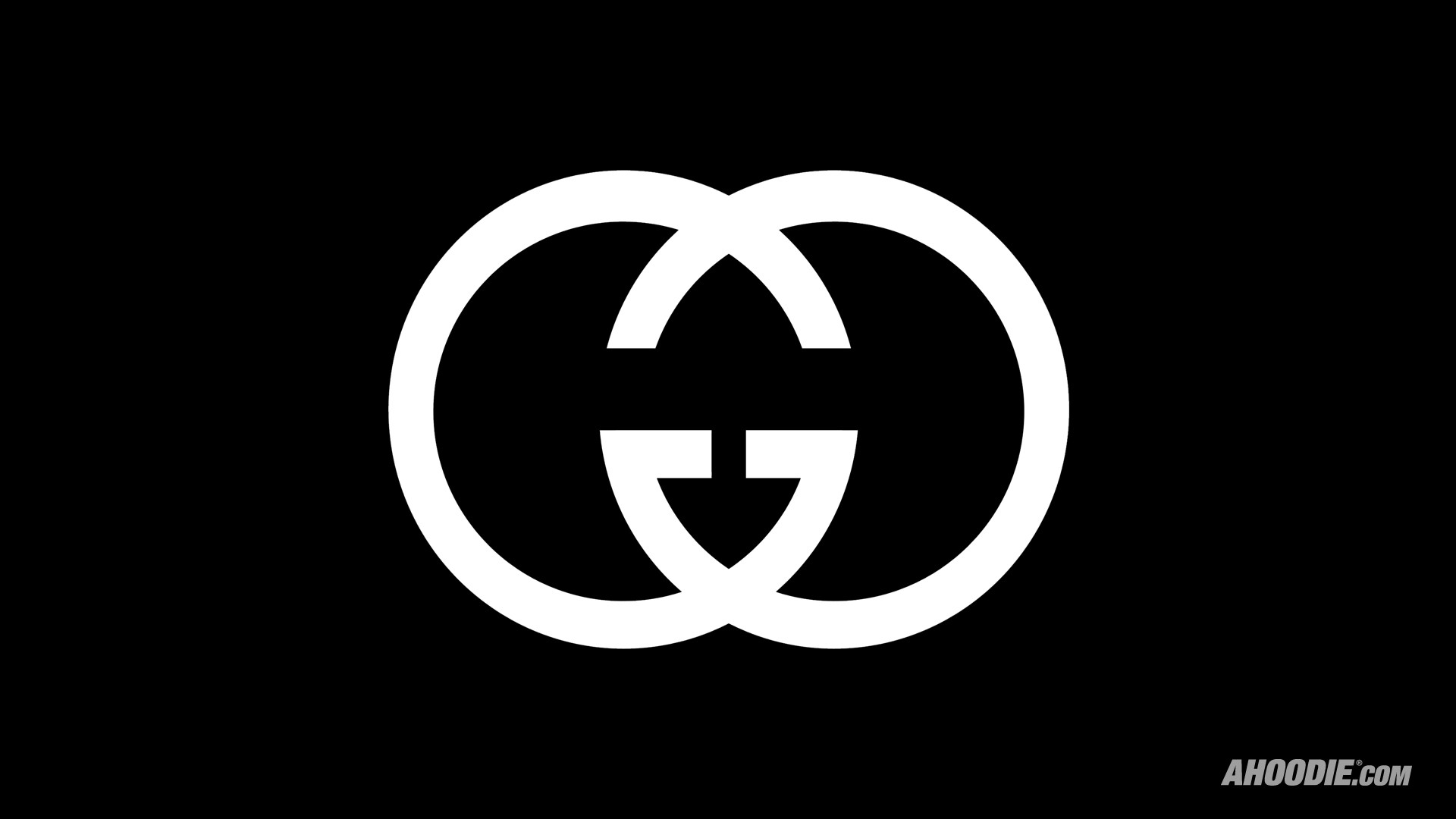 Gucci, Logo GG, Bianco e nero, 1920x1080, wallpaper desktop