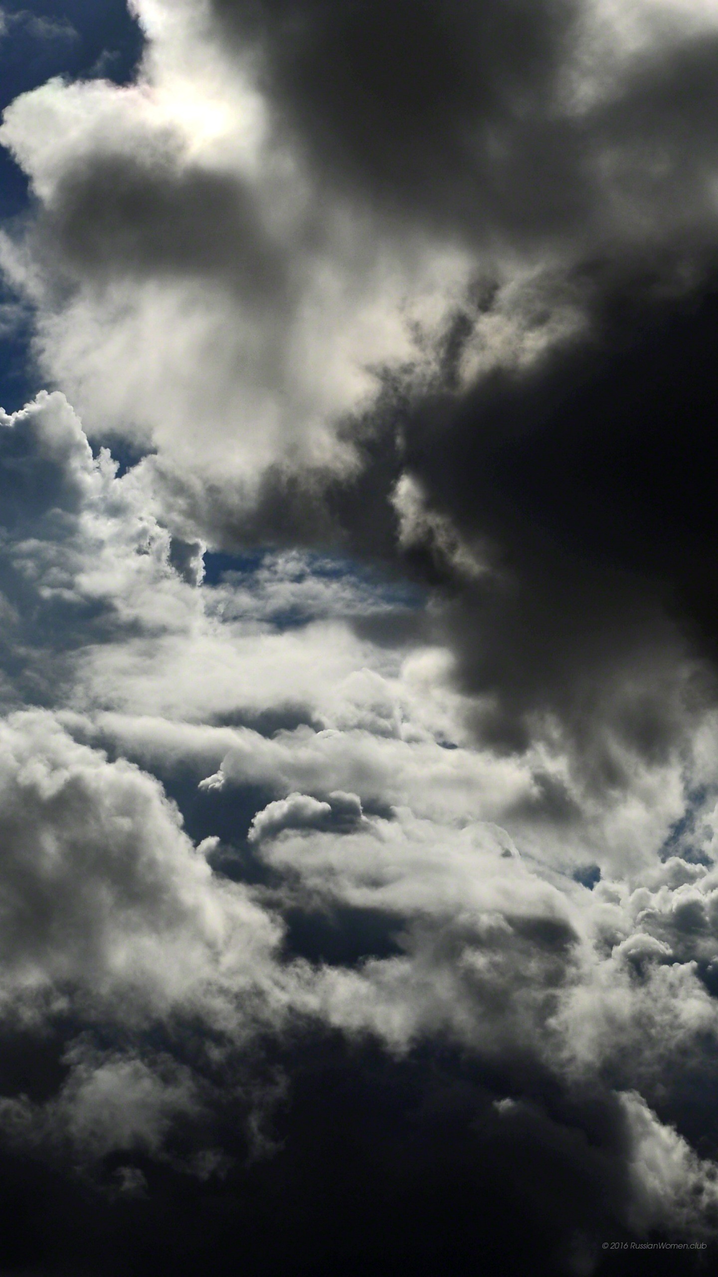 Nuvole, Bianco e nero, Cielo, immagine di sfondo Samsung S6
