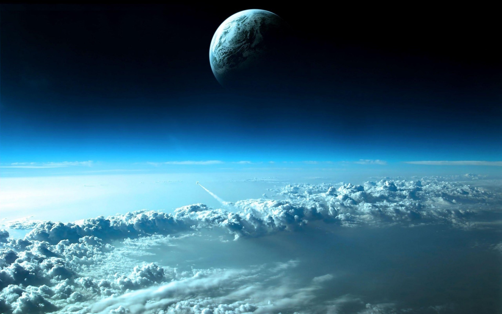 Luna, Nuvole, Spazio, Notte, Full HD, sfondo Windows 11