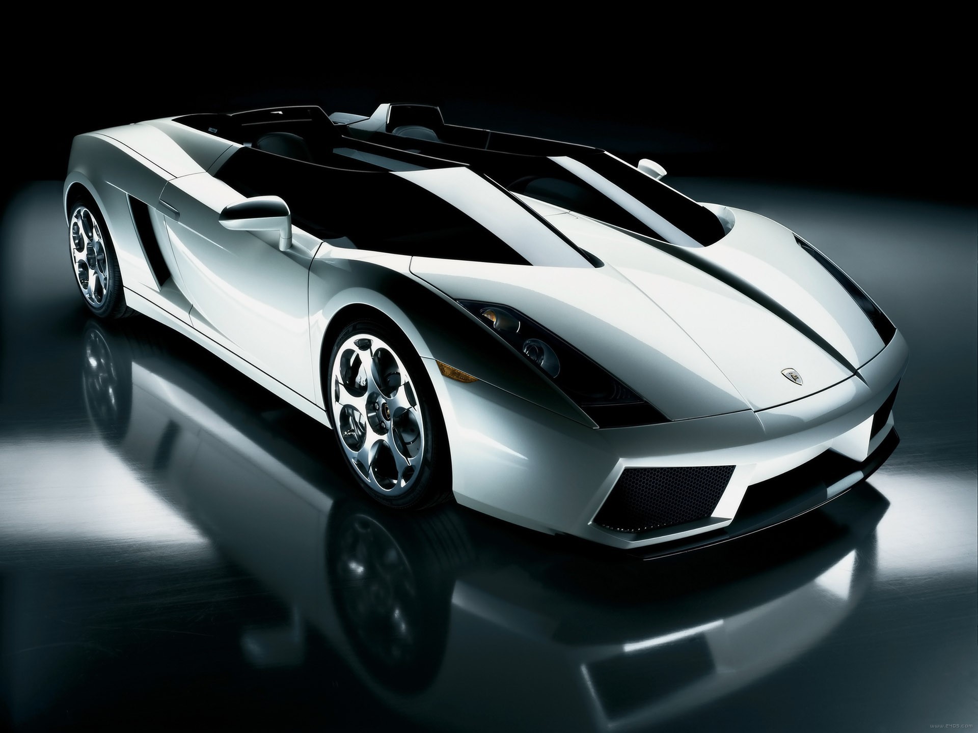 Lamborghini Concept S, Roadster, Argento, Riflesso, Full HD, schermata di blocco iPad