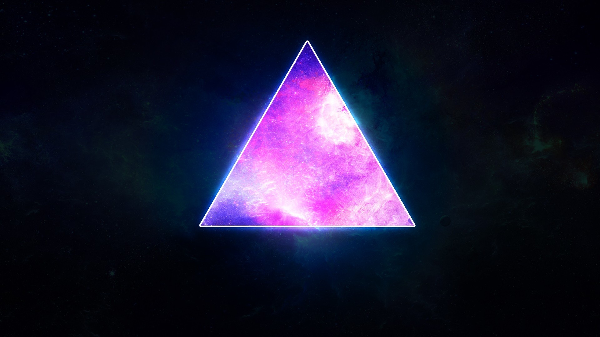Triangolo, Galassia, Hipster, Sfondo nero, 1920x1080, wallpaper desktop