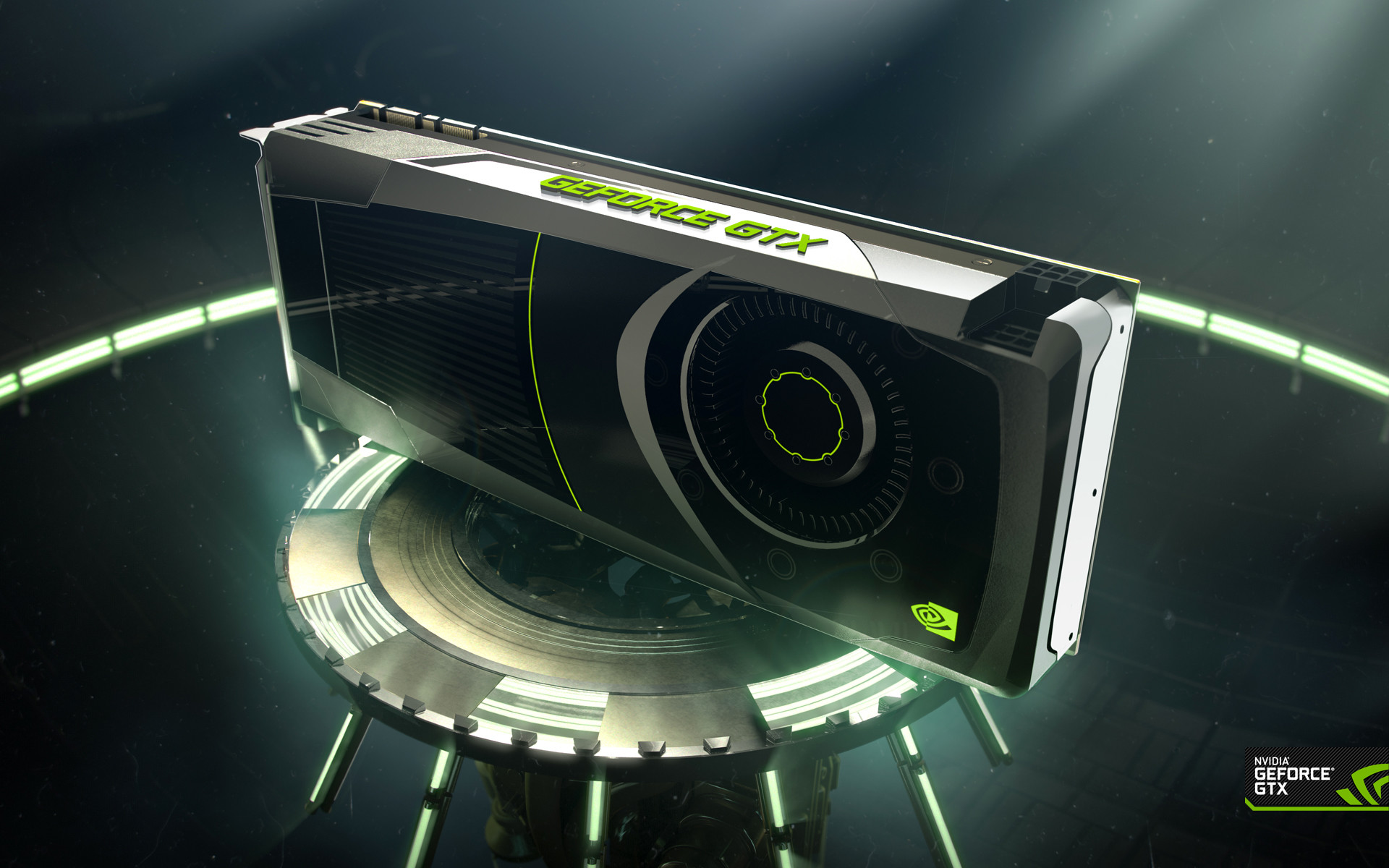Nvidia GeForce GTX, Scheda video, Piattaforma luminosa, Arte 3D, sfondo desktop 1920x1200