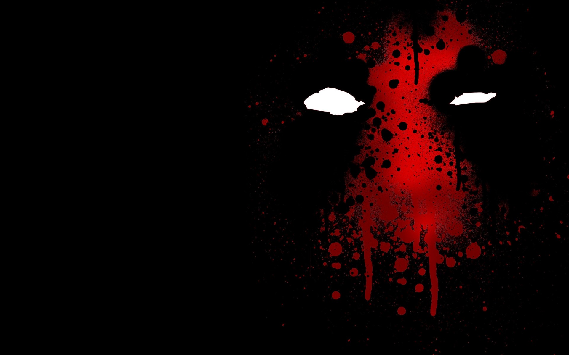 Deadpool, Maschera, Minimalista, Sfondo nero, wallpaper PC