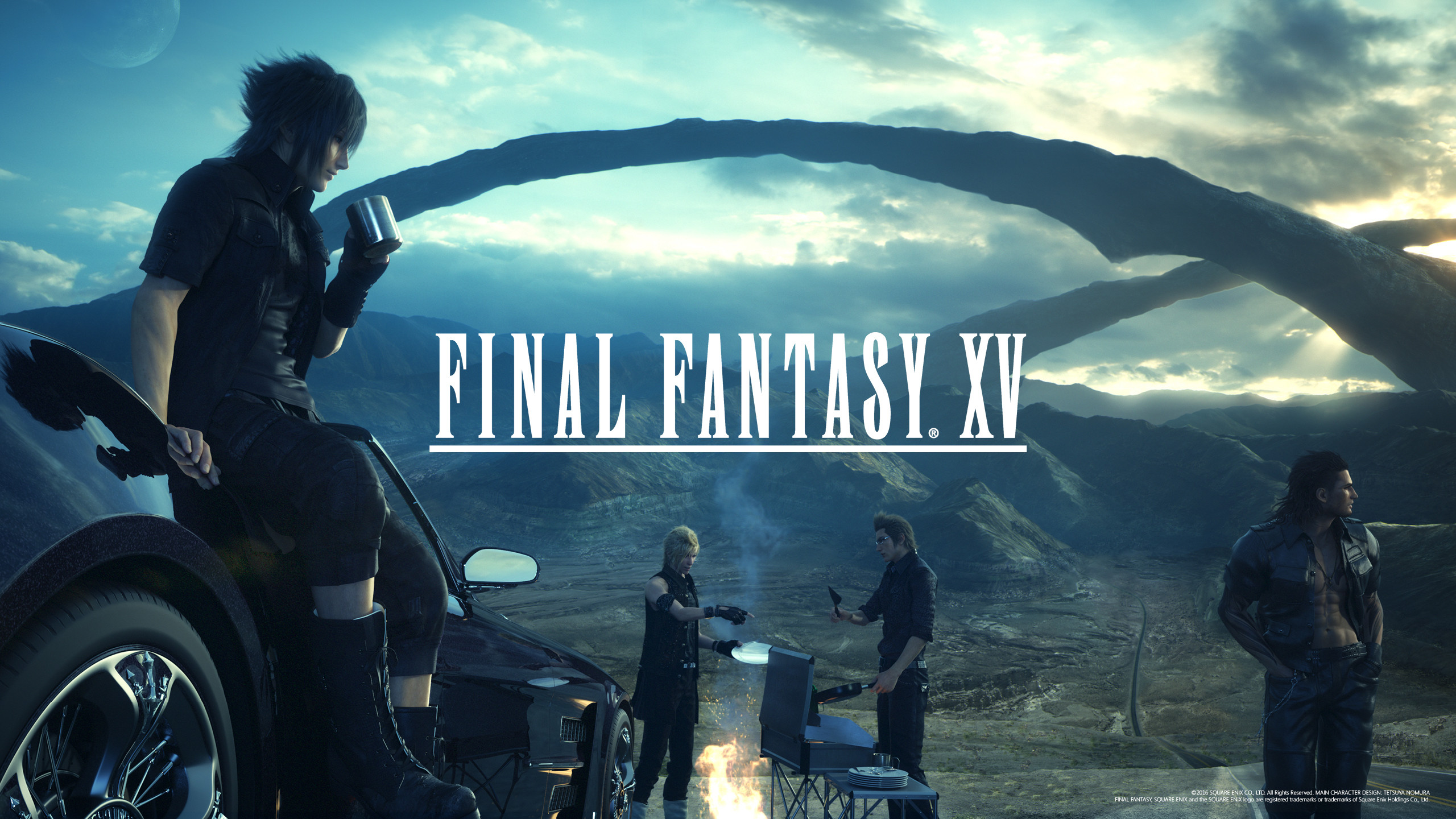 Noctis Lucis Caelum, Final Fantasy XV, Regalia, Accampamento, Logo, sfondo 2K per computer