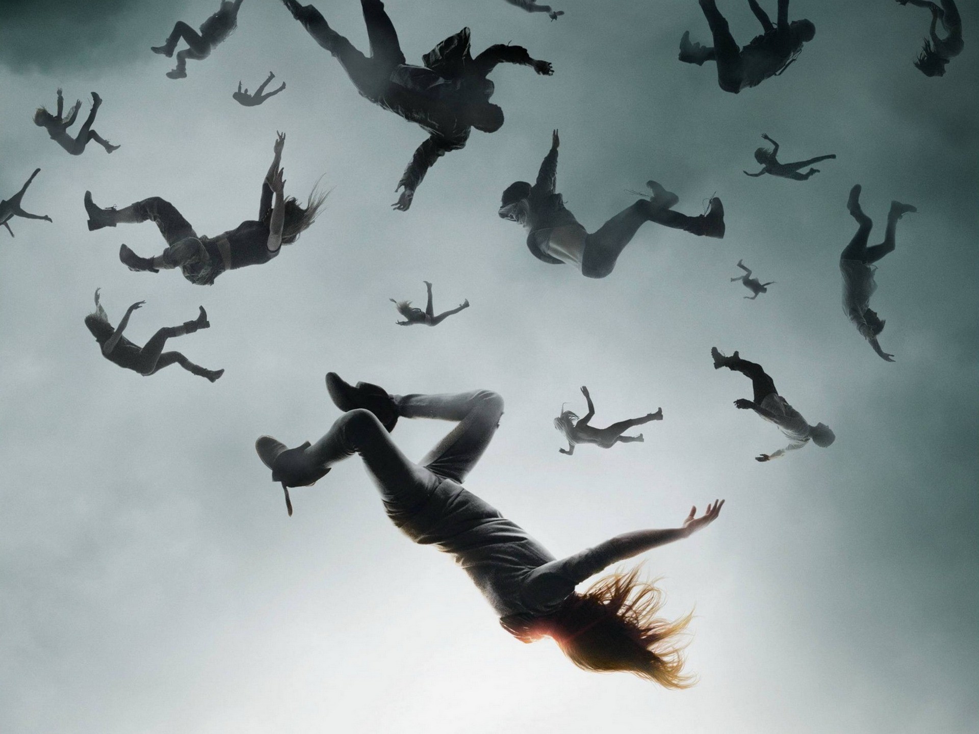 The 100, Persone che cadono, Cielo, Poster, Full HD, sfondo per iPad e tablet