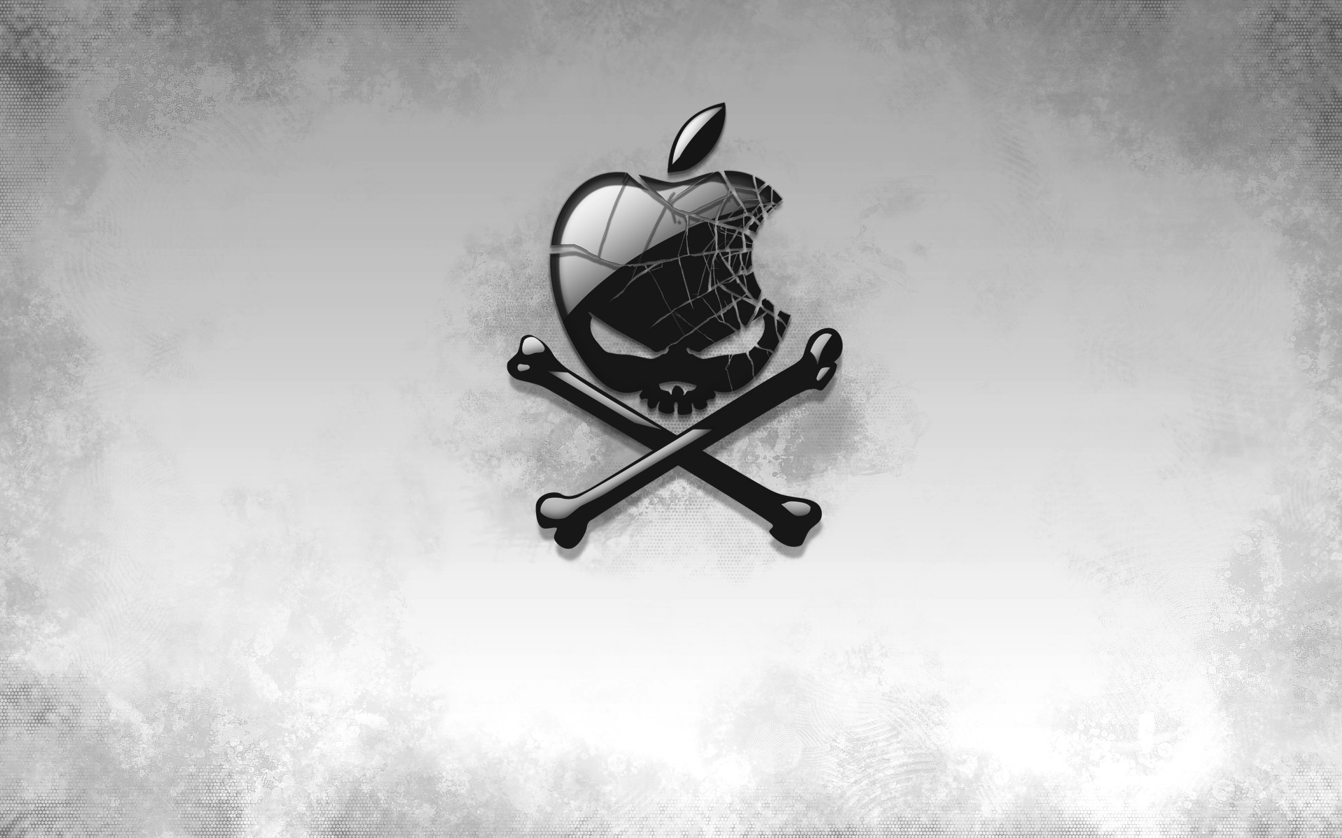 Logo Apple, Teschio, Ossa incrociate, Pirata, 16:10 Full HD, sfondo widescreen